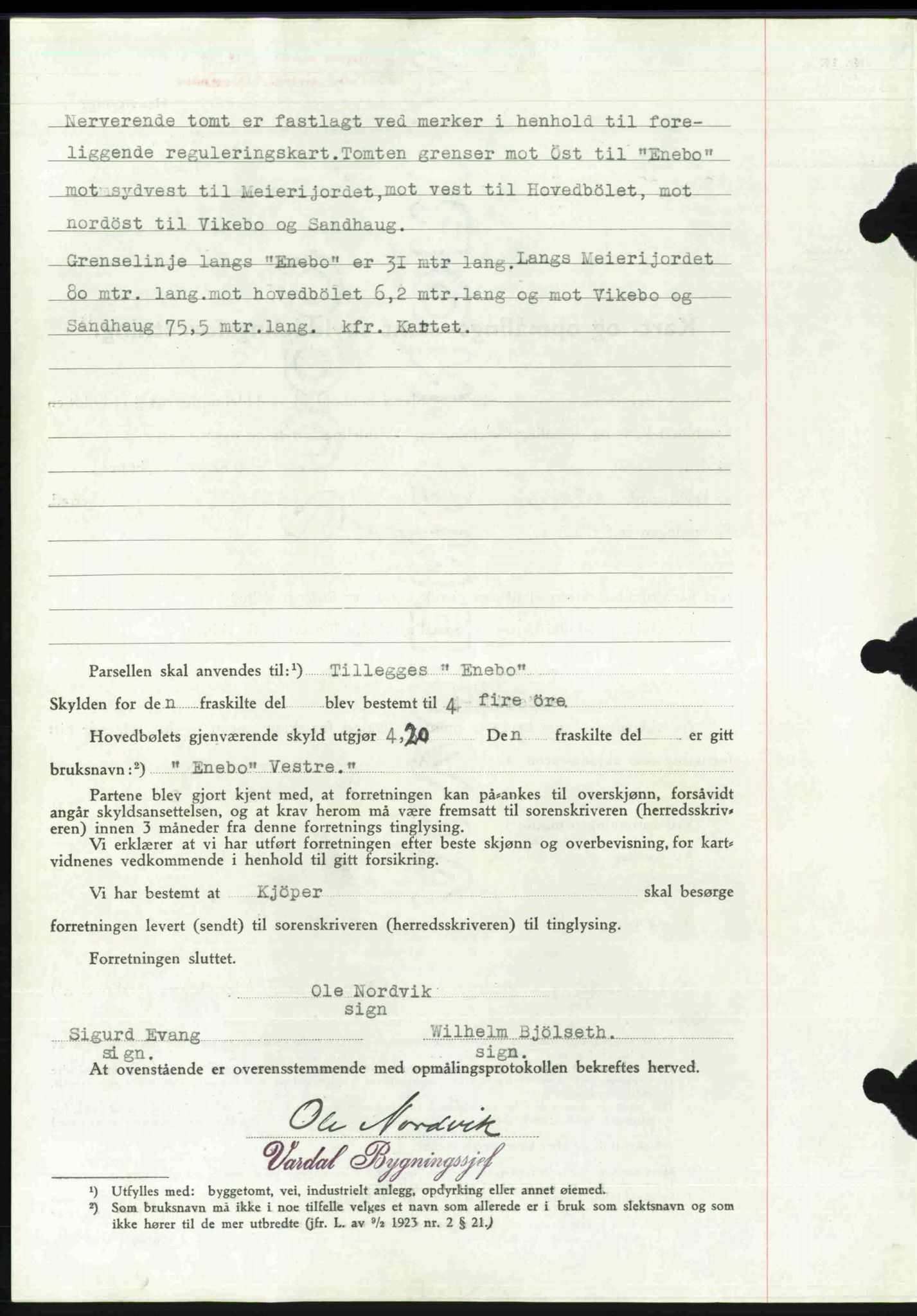 Toten tingrett, SAH/TING-006/H/Hb/Hbc/L0004: Mortgage book no. Hbc-04, 1938-1938, Diary no: : 2060/1938