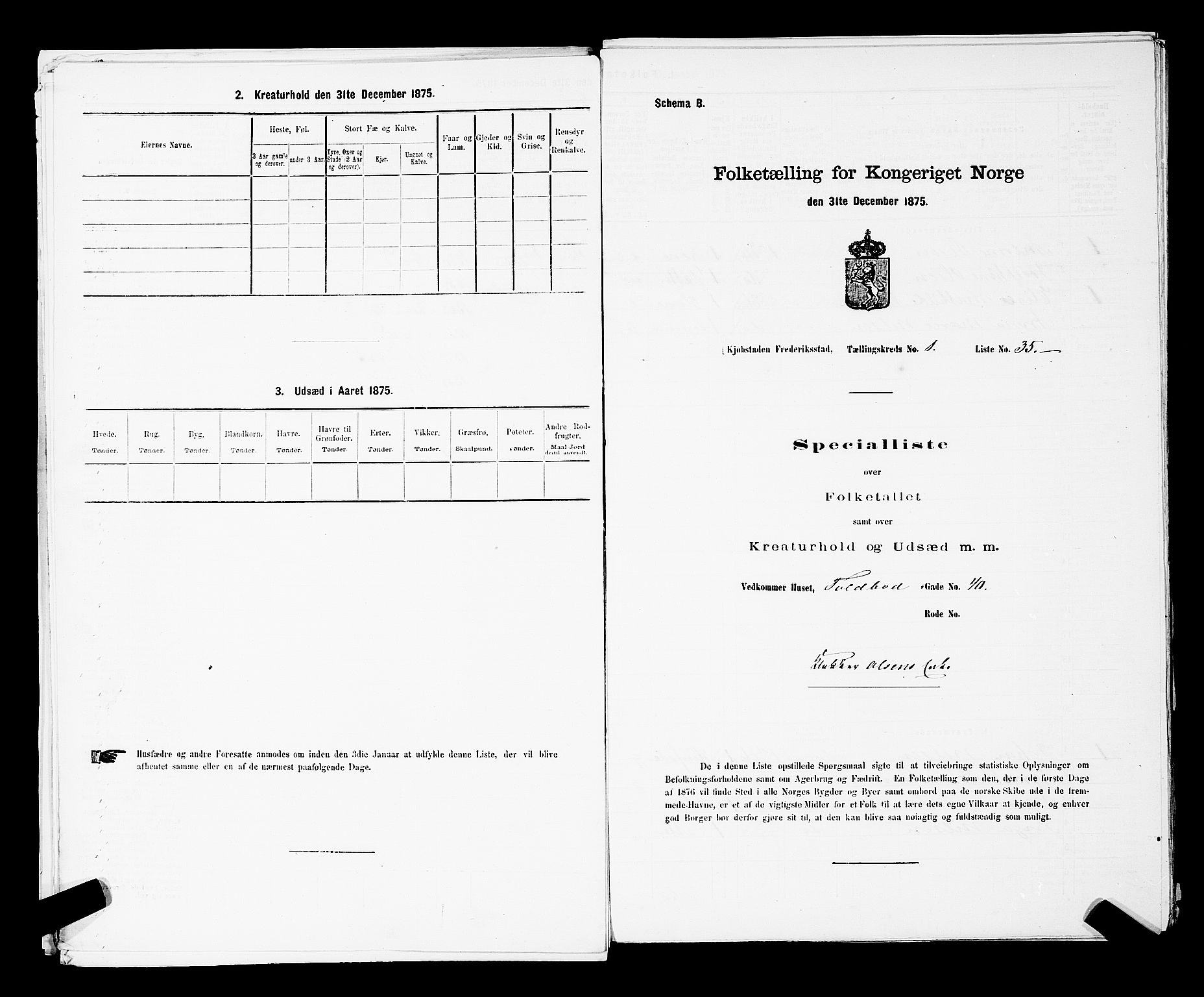 RA, 1875 census for 0103B Fredrikstad/Fredrikstad, 1875, p. 107
