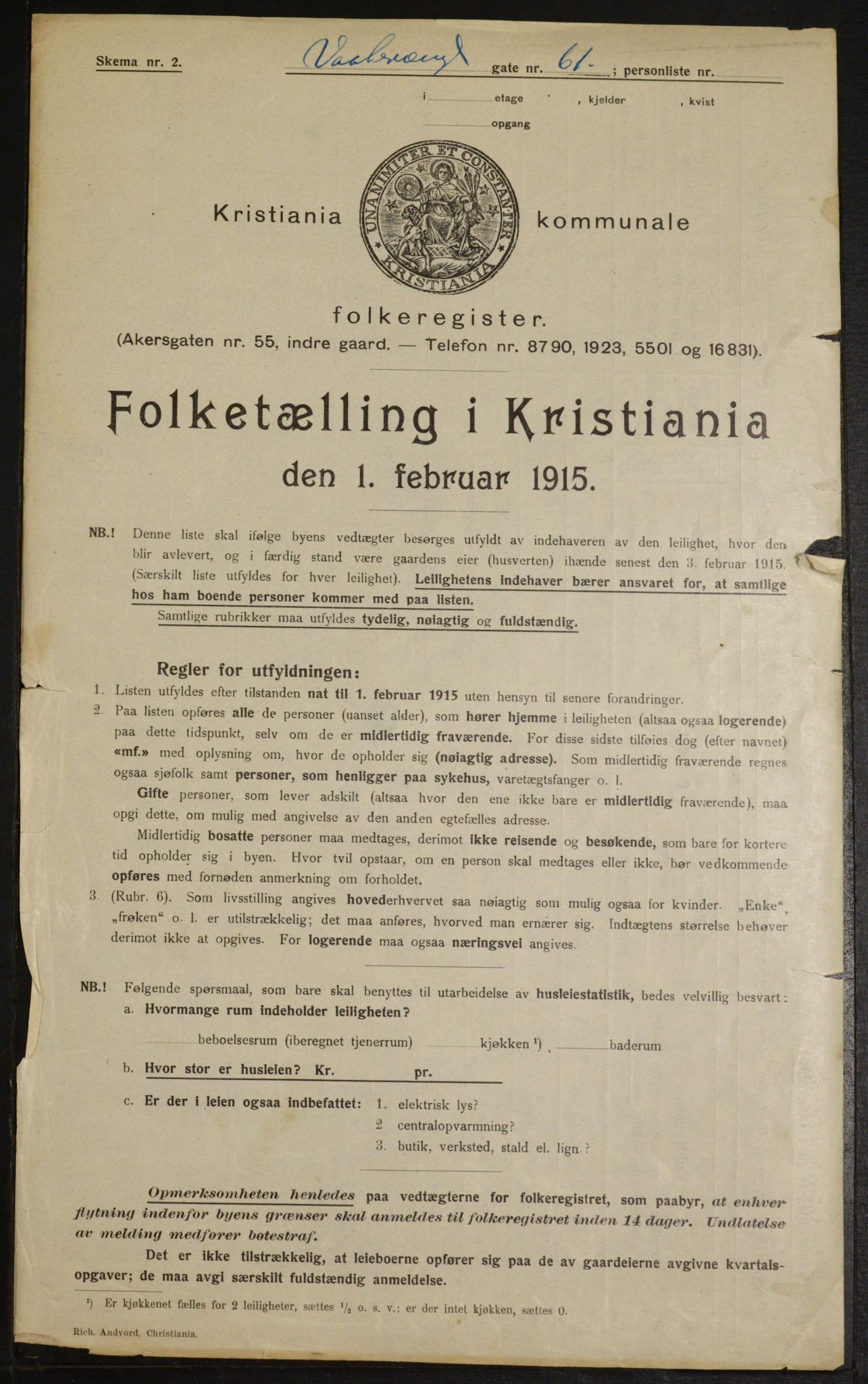 OBA, Municipal Census 1915 for Kristiania, 1915, p. 126828