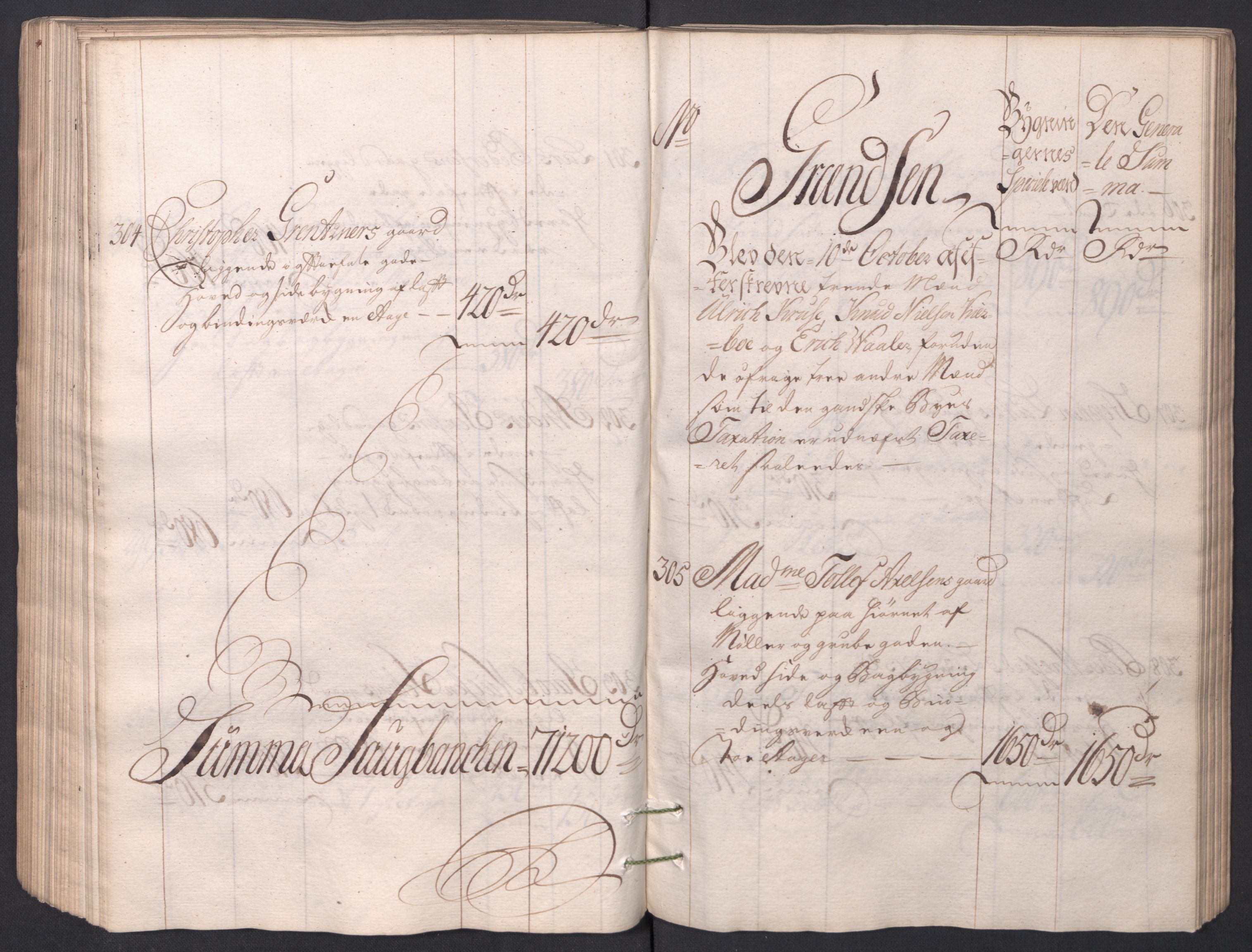 Kristiania stiftamt, AV/SAO-A-10386/I/Ia/L0001/0002: Branntakster / Christiania, 1766-1767