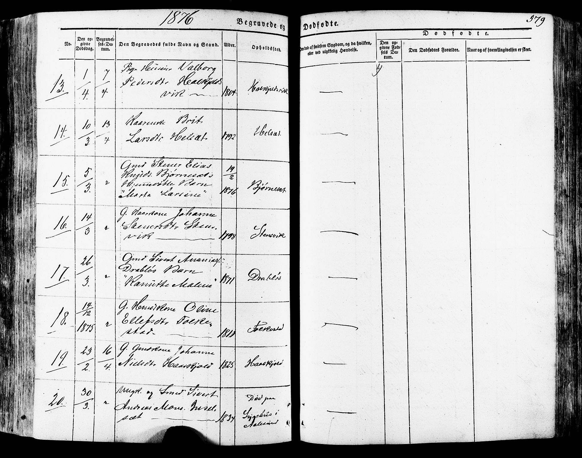 Ministerialprotokoller, klokkerbøker og fødselsregistre - Møre og Romsdal, AV/SAT-A-1454/511/L0140: Parish register (official) no. 511A07, 1851-1878, p. 579