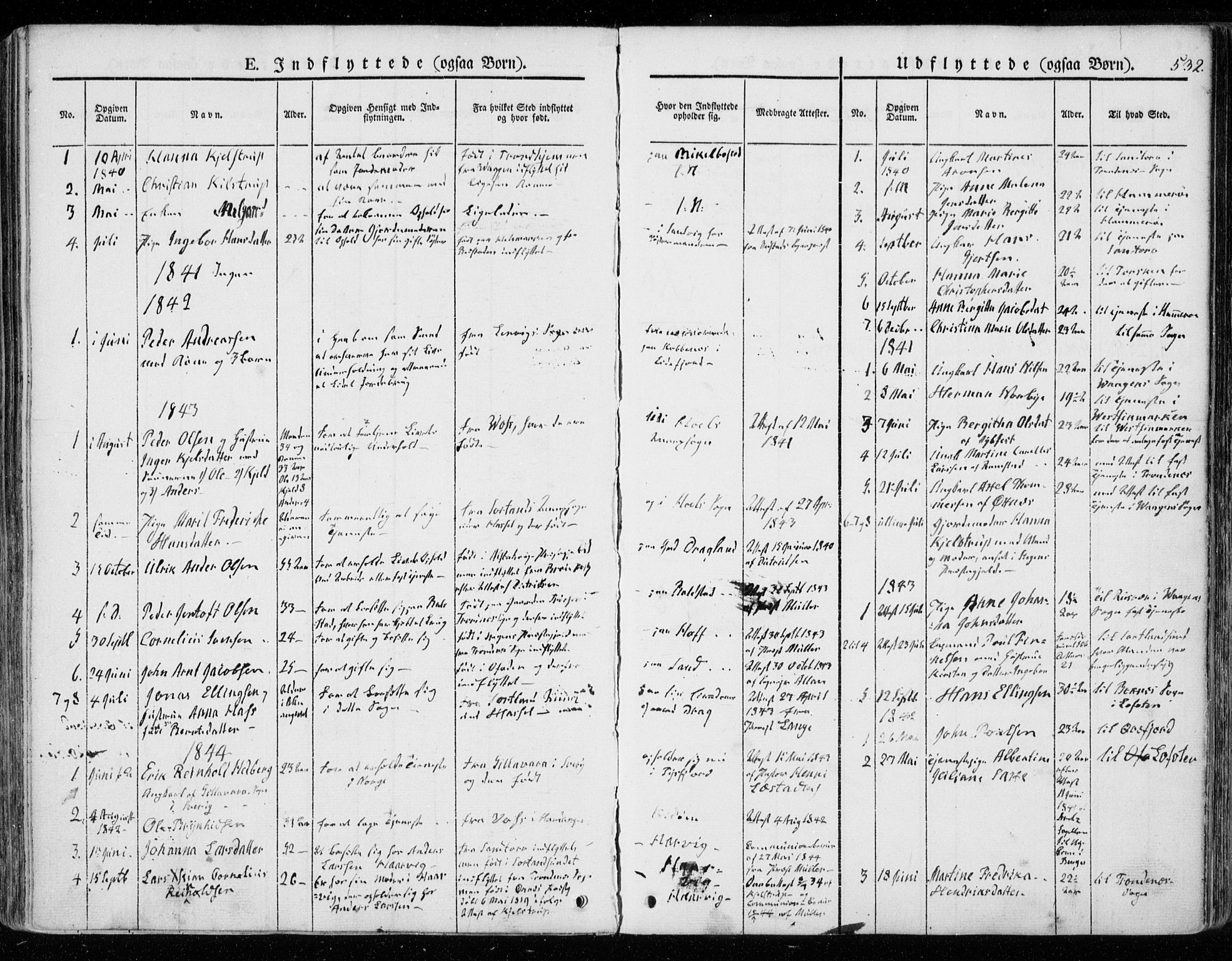 Ministerialprotokoller, klokkerbøker og fødselsregistre - Nordland, SAT/A-1459/872/L1033: Parish register (official) no. 872A08, 1840-1863, p. 532