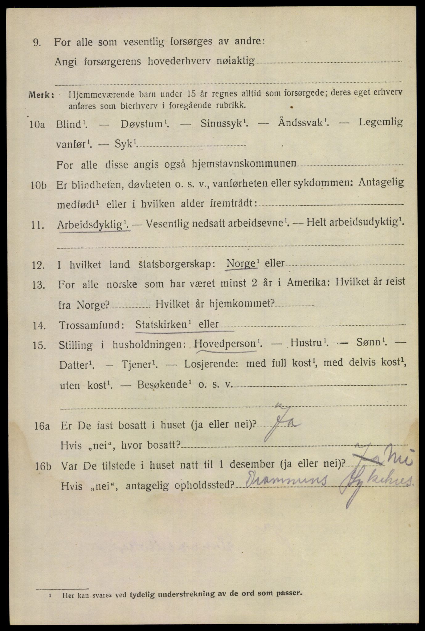 SAKO, 1920 census for Øvre Eiker, 1920, p. 16997