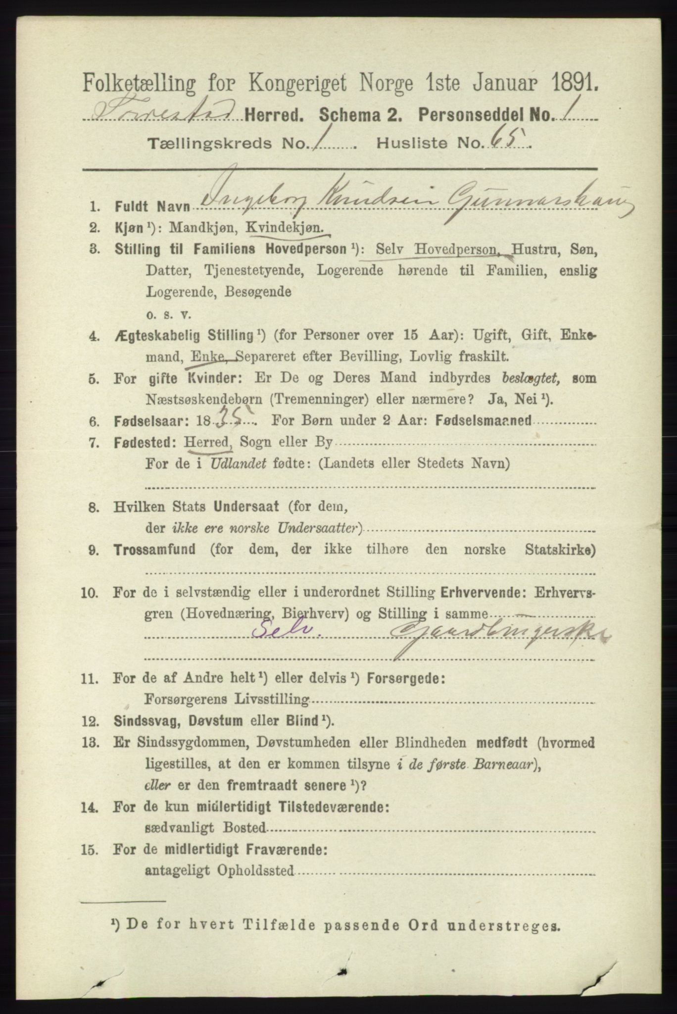 RA, 1891 census for 1152 Torvastad, 1891, p. 439
