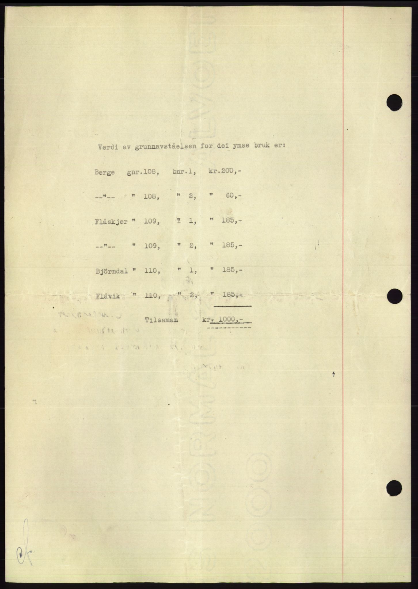 Søre Sunnmøre sorenskriveri, SAT/A-4122/1/2/2C/L0087: Mortgage book no. 13A, 1950-1950, Diary no: : 1033/1950