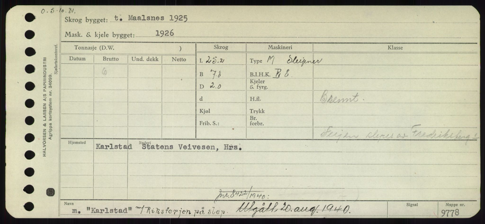 Sjøfartsdirektoratet med forløpere, Skipsmålingen, RA/S-1627/H/Hd/L0020: Fartøy, K-Kon, p. 115