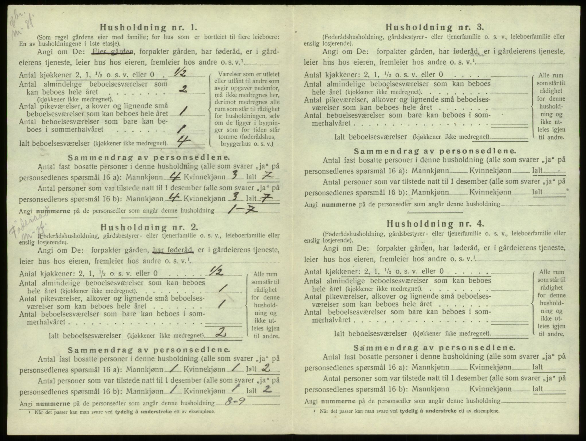 SAB, 1920 census for Stryn, 1920, p. 81