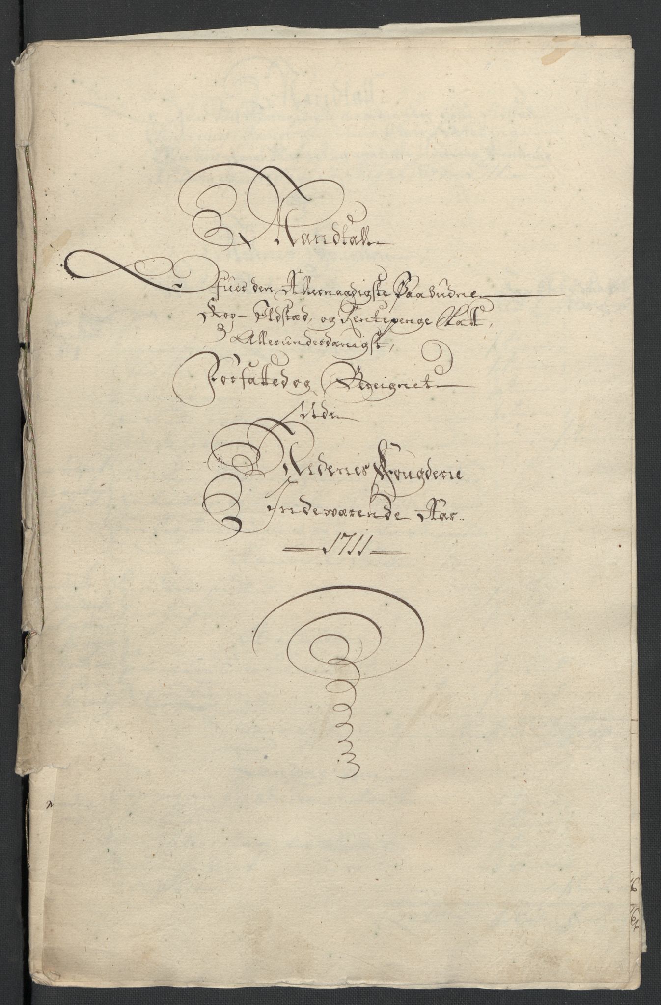 Rentekammeret inntil 1814, Reviderte regnskaper, Fogderegnskap, AV/RA-EA-4092/R39/L2319: Fogderegnskap Nedenes, 1710-1711, p. 221