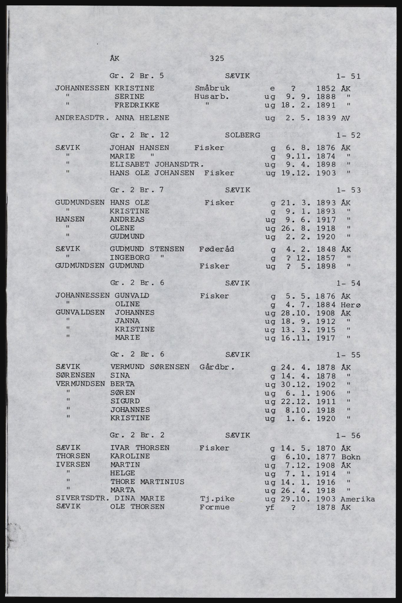 SAST, Copy of 1920 census for Karmøy, 1920, p. 347