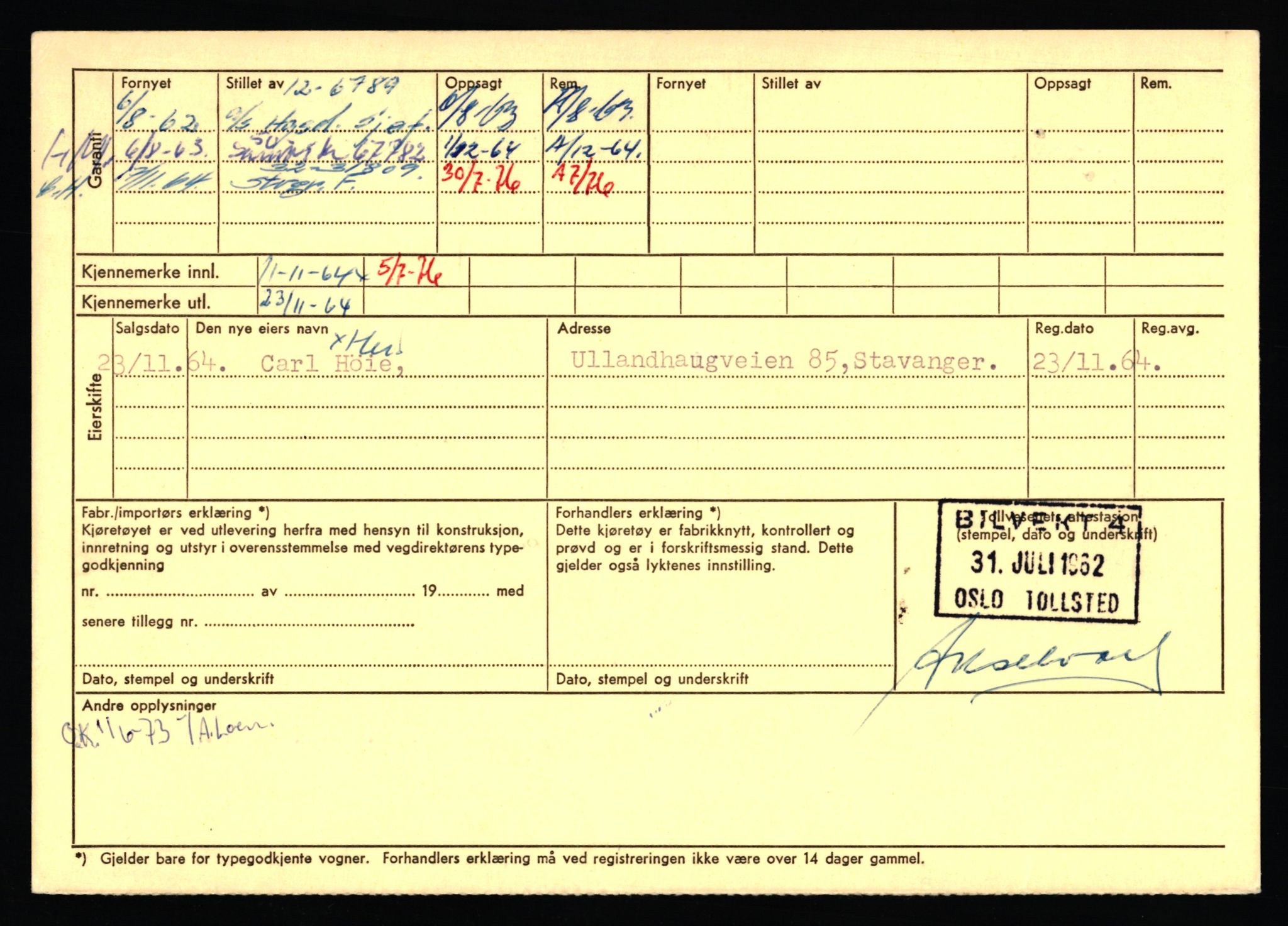 Stavanger trafikkstasjon, AV/SAST-A-101942/0/F/L0071: L-80500 - L-82199, 1930-1971, p. 2078