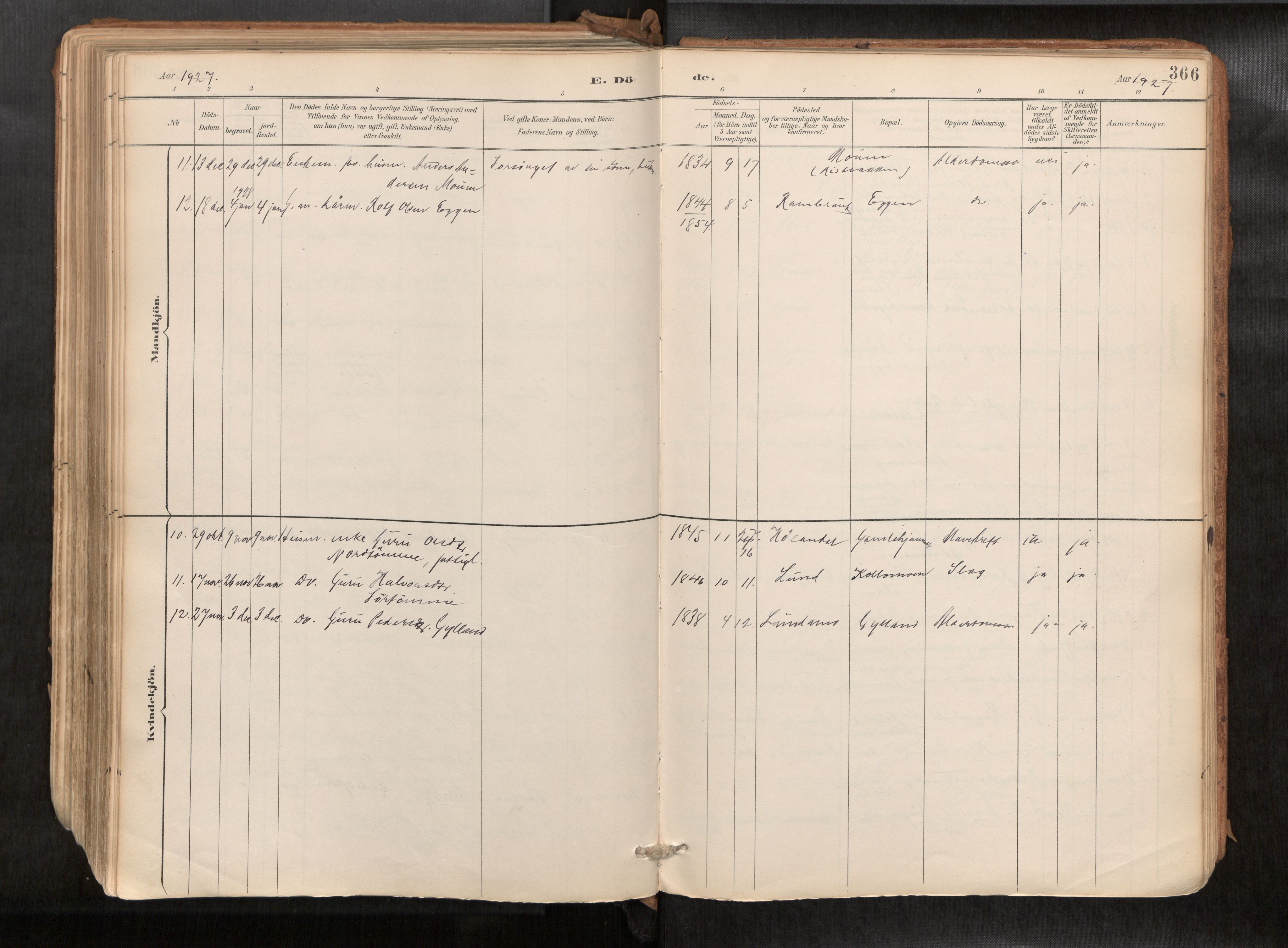 Ministerialprotokoller, klokkerbøker og fødselsregistre - Sør-Trøndelag, SAT/A-1456/692/L1105b: Parish register (official) no. 692A06, 1891-1934, p. 366