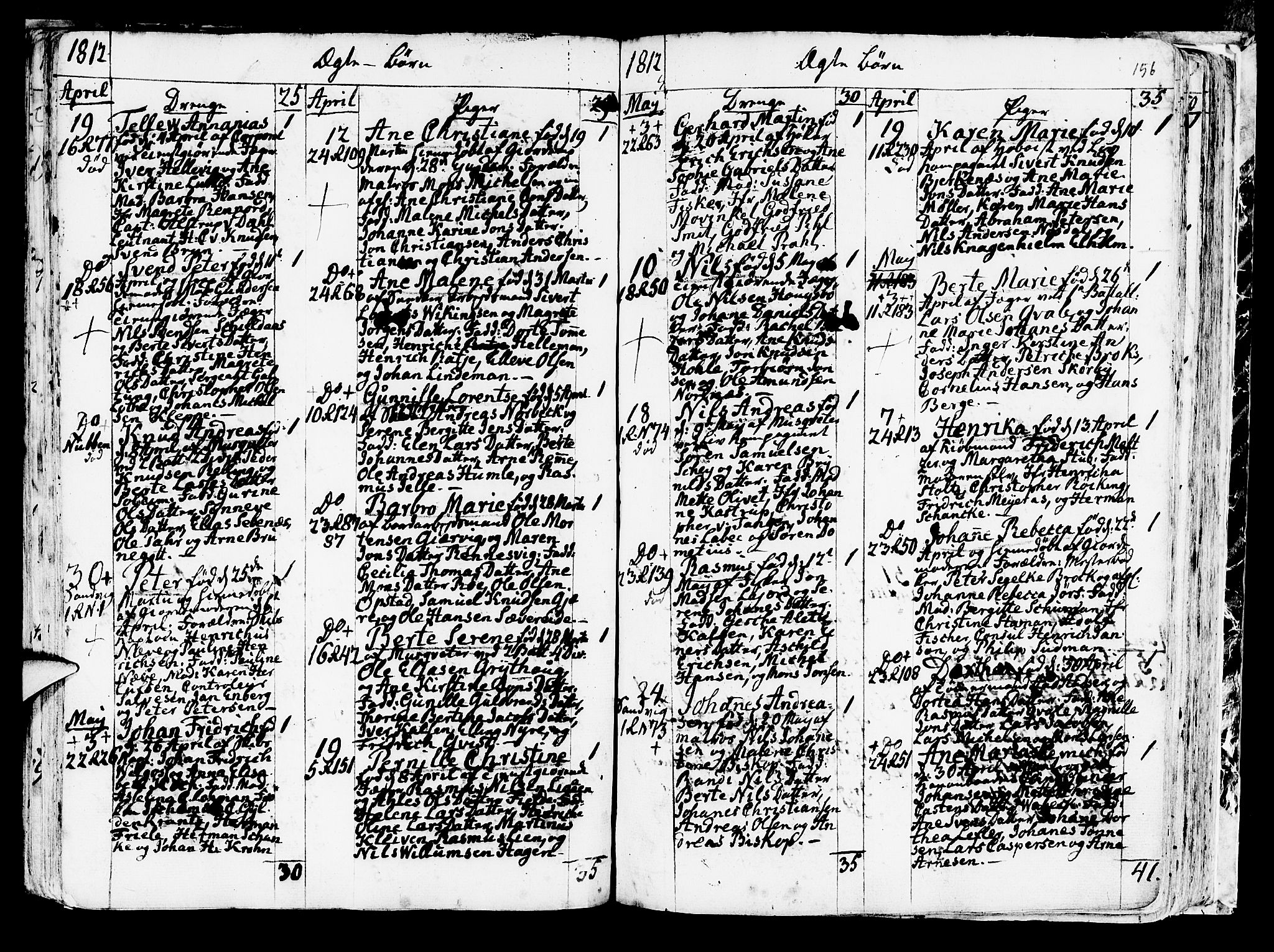 Korskirken sokneprestembete, SAB/A-76101/H/Haa/L0006: Parish register (official) no. A 6, 1790-1820, p. 156
