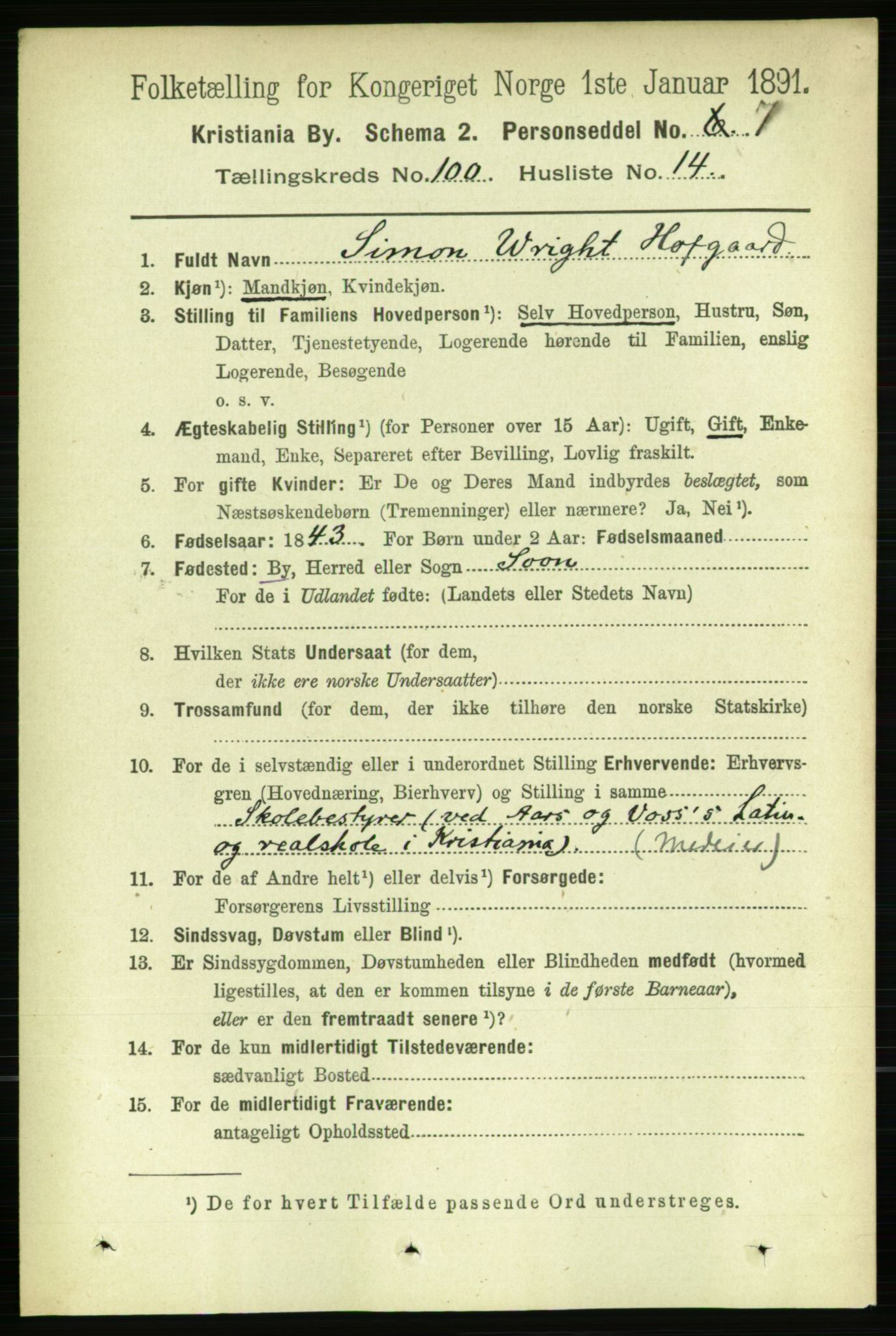 RA, 1891 census for 0301 Kristiania, 1891, p. 49670