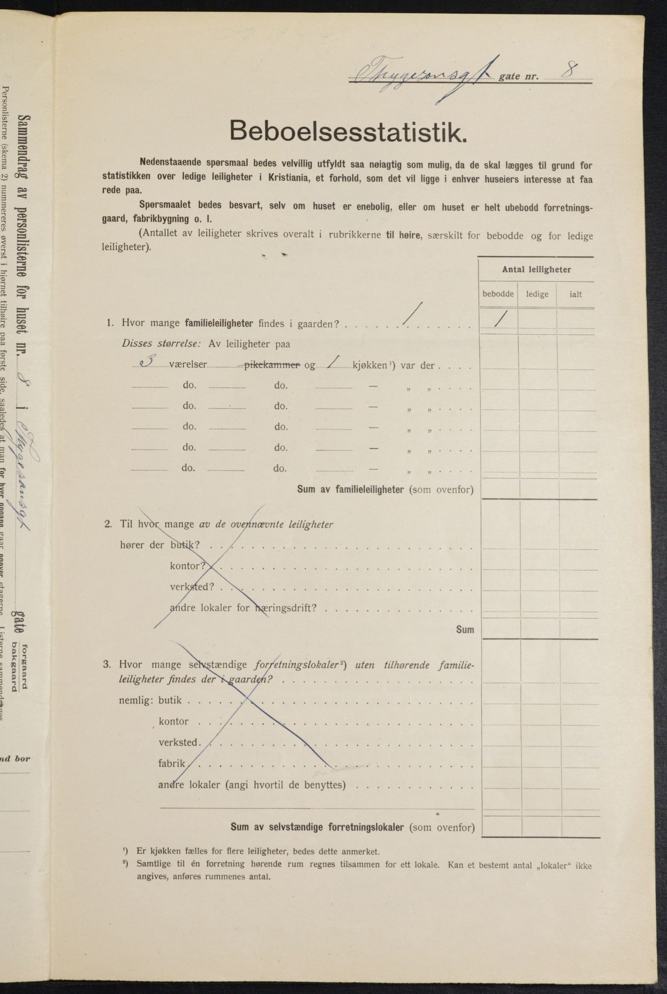 OBA, Municipal Census 1913 for Kristiania, 1913, p. 111391