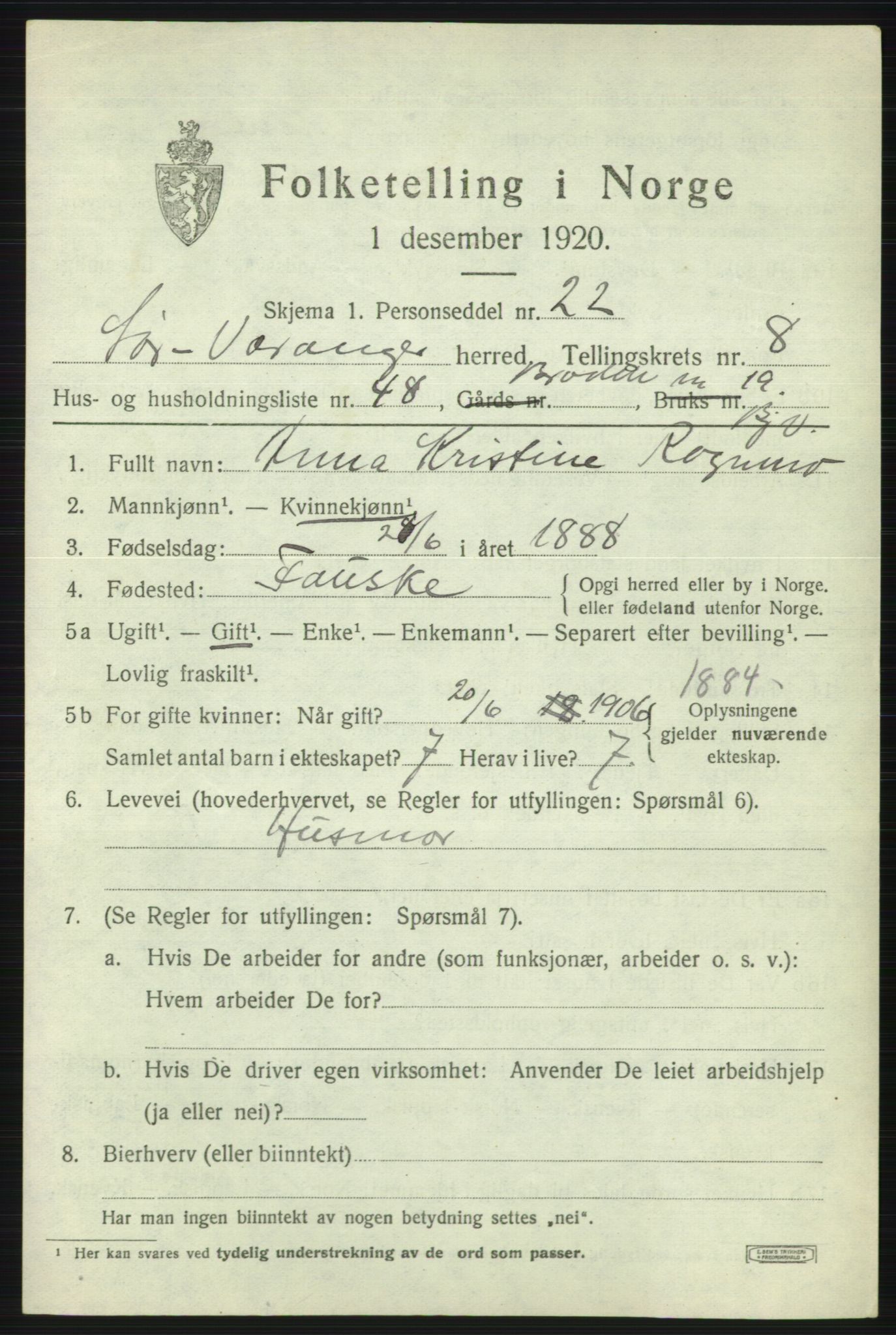 SATØ, 1920 census for Sør-Varanger, 1920, p. 5667