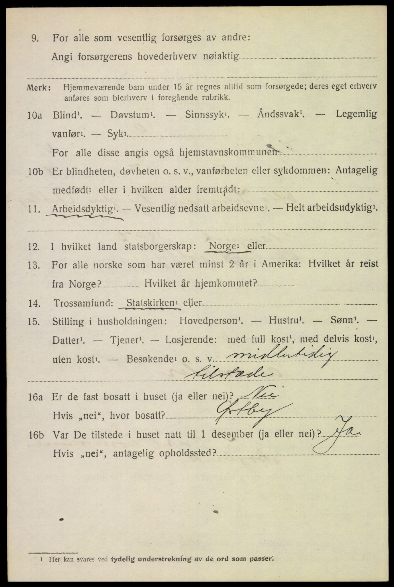 SAH, 1920 census for Trysil, 1920, p. 4134