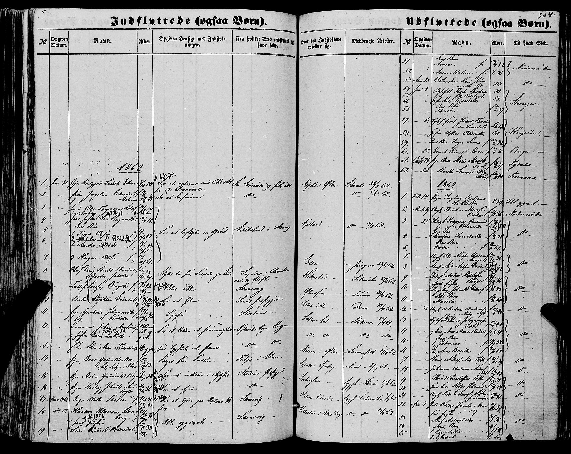 Fjelberg sokneprestembete, SAB/A-75201/H/Haa: Parish register (official) no. A 7, 1851-1867, p. 364