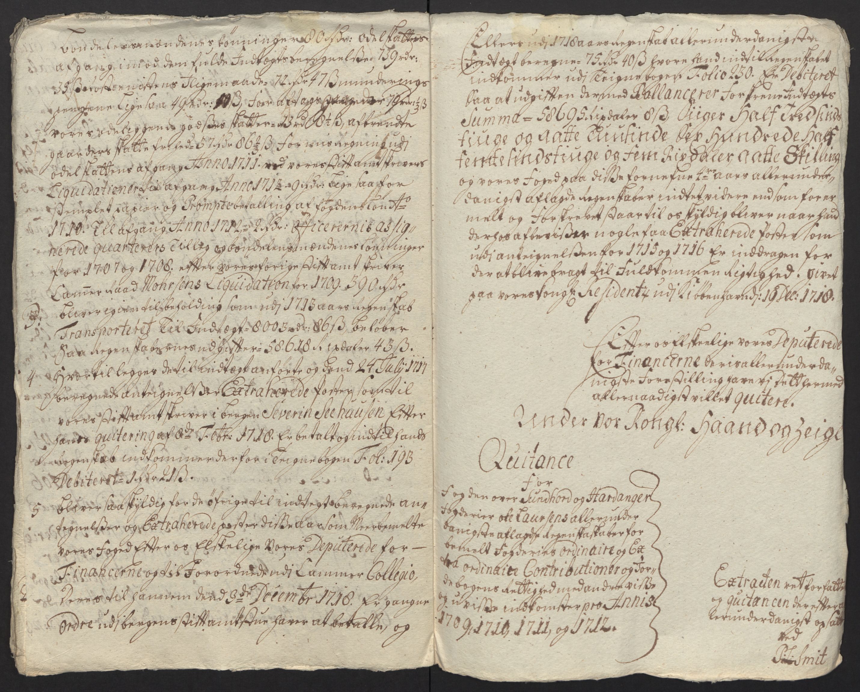 Rentekammeret inntil 1814, Reviderte regnskaper, Fogderegnskap, AV/RA-EA-4092/R48/L2988: Fogderegnskap Sunnhordland og Hardanger, 1712, p. 467