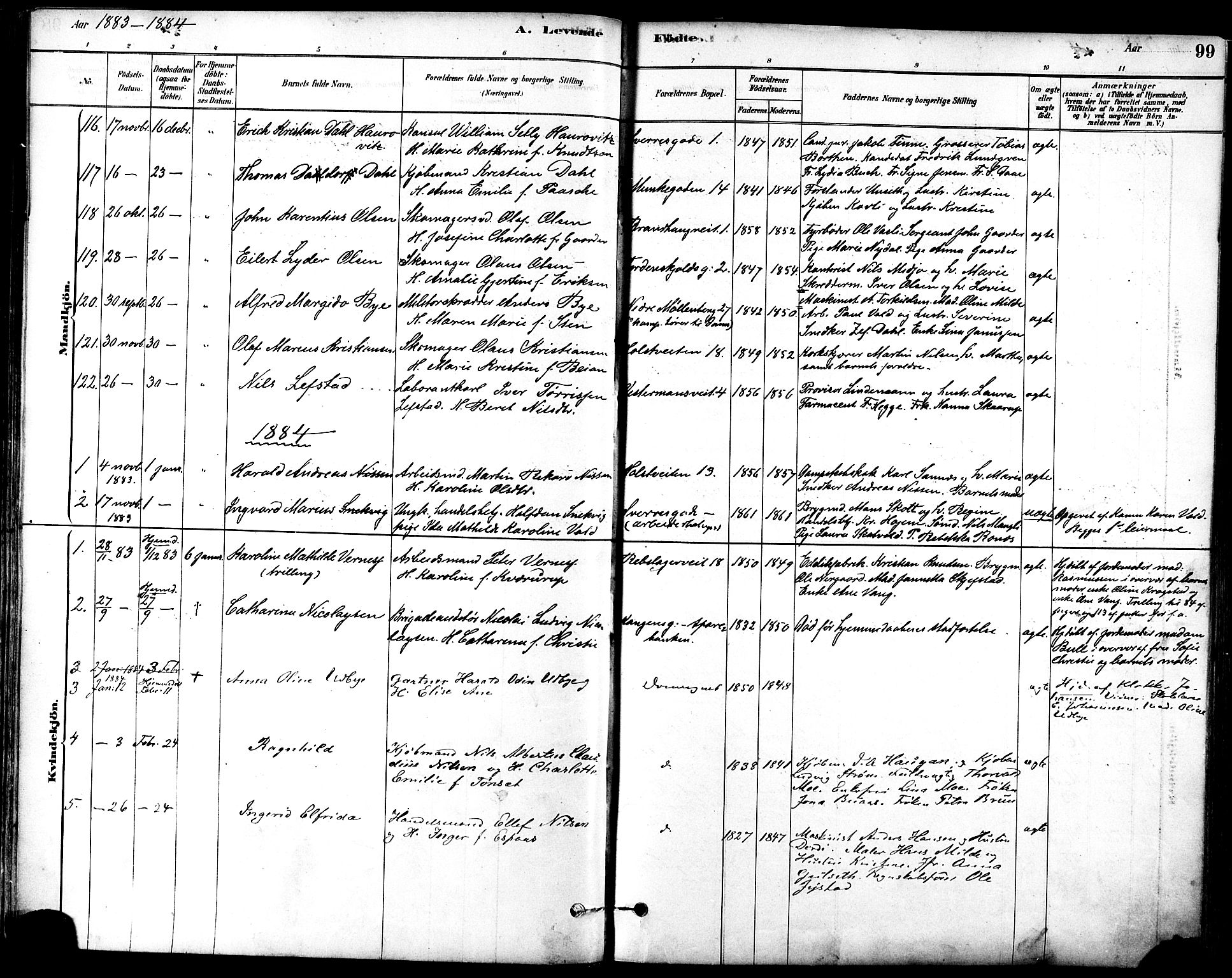 Ministerialprotokoller, klokkerbøker og fødselsregistre - Sør-Trøndelag, SAT/A-1456/601/L0057: Parish register (official) no. 601A25, 1877-1891, p. 99