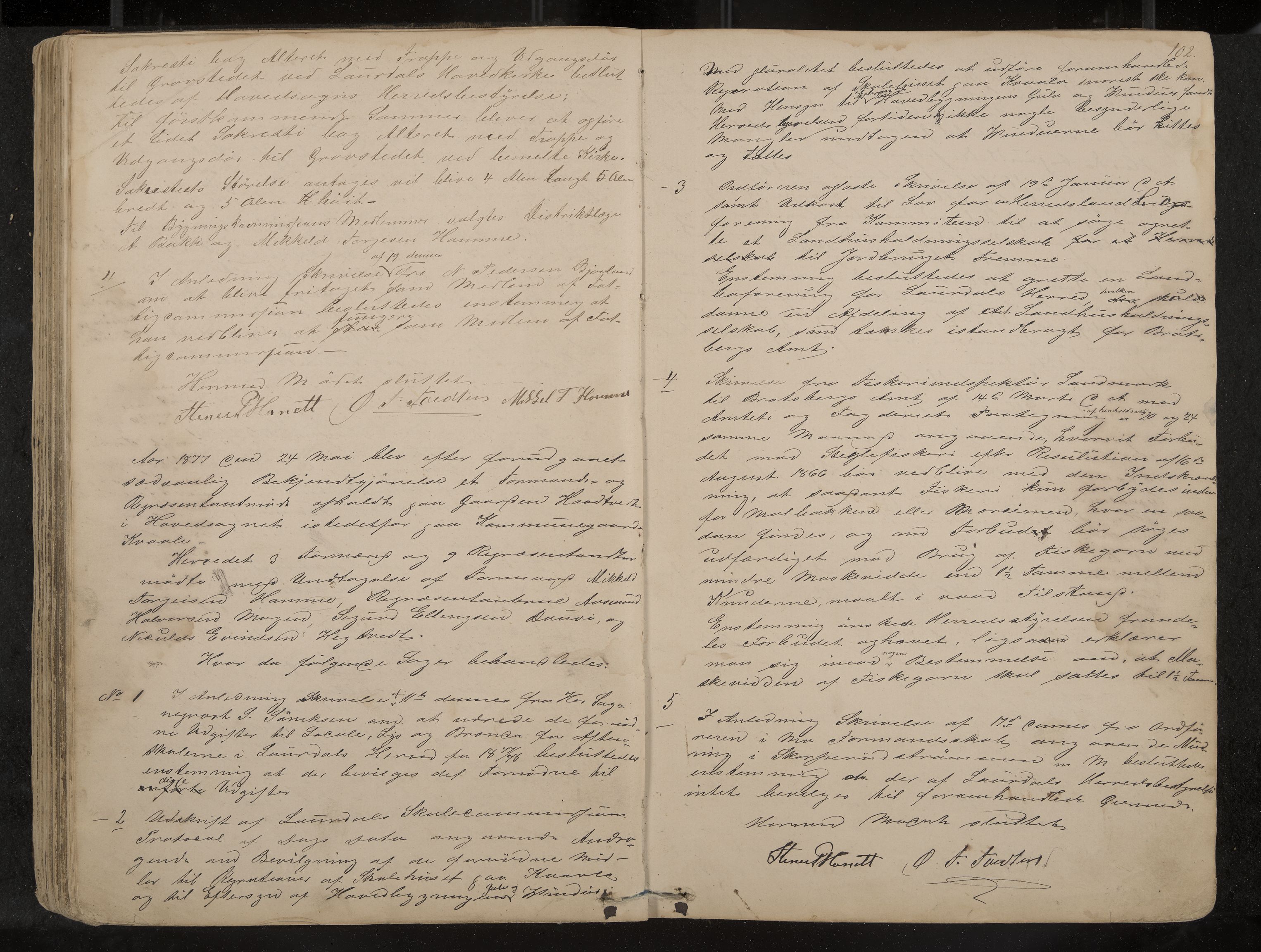 Lårdal formannskap og sentraladministrasjon, IKAK/0833021/A/L0002: Møtebok, 1865-1893, p. 102