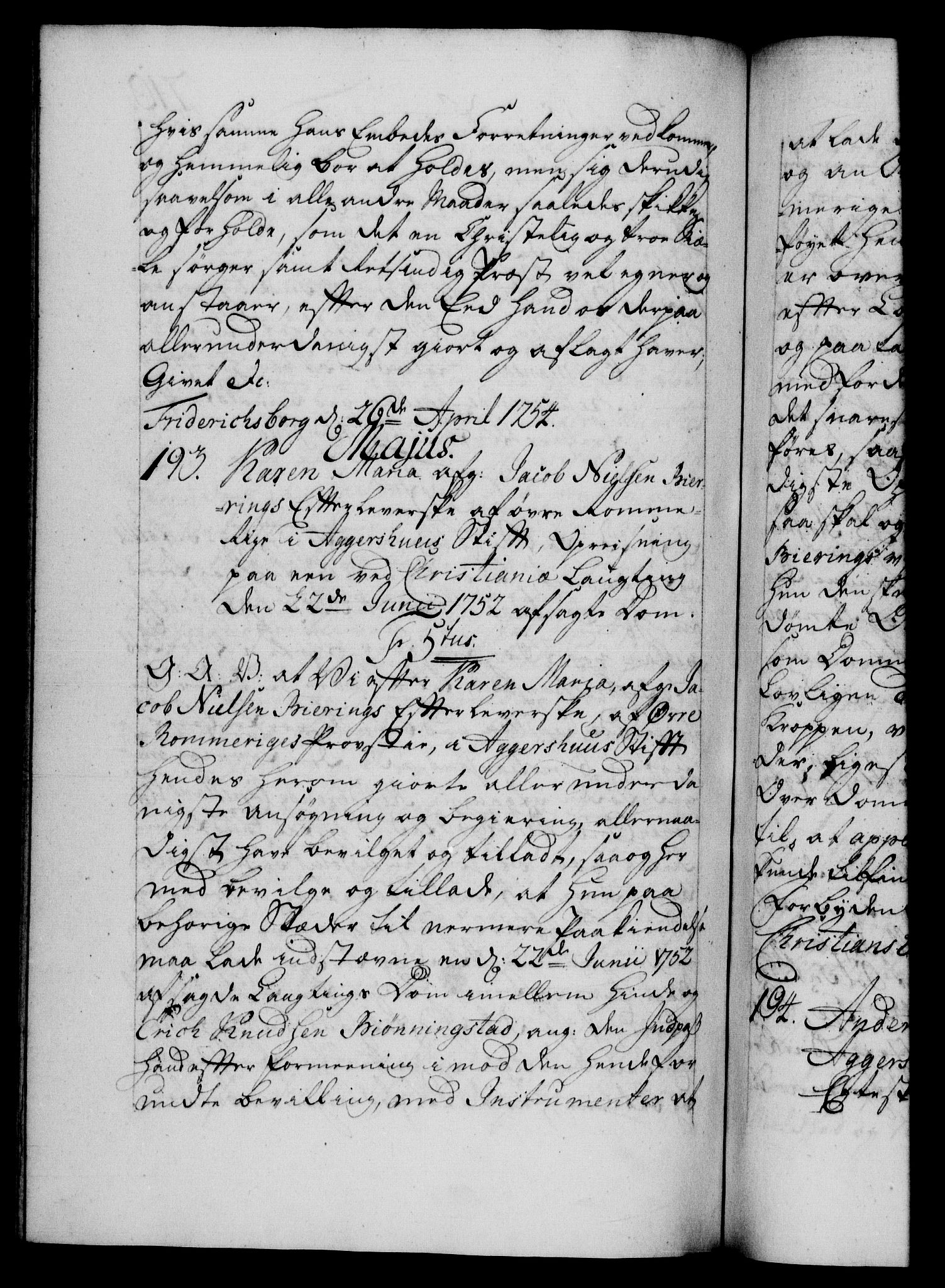 Danske Kanselli 1572-1799, AV/RA-EA-3023/F/Fc/Fca/Fcaa/L0038: Norske registre, 1753-1754, p. 710b