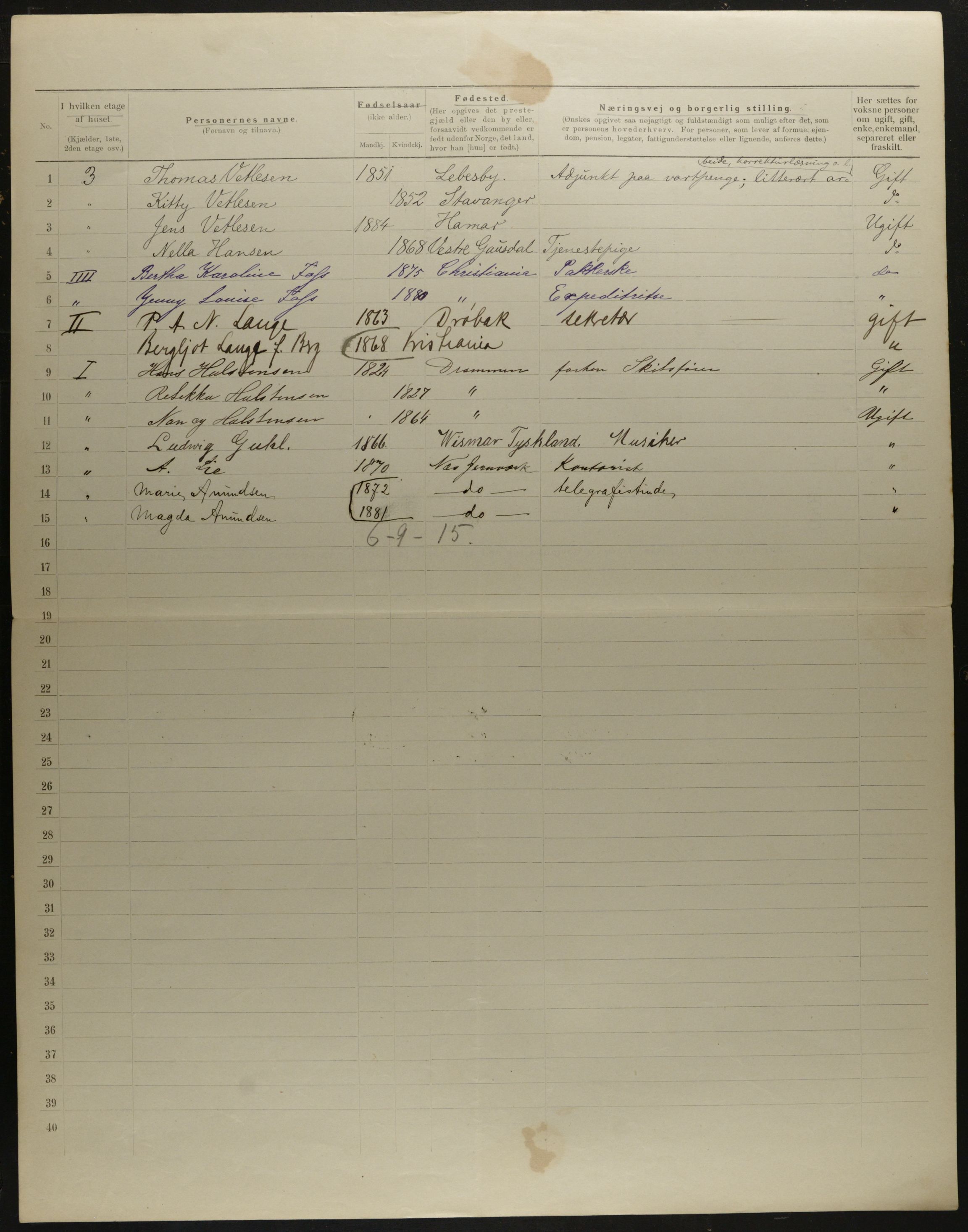 OBA, Municipal Census 1901 for Kristiania, 1901, p. 10238