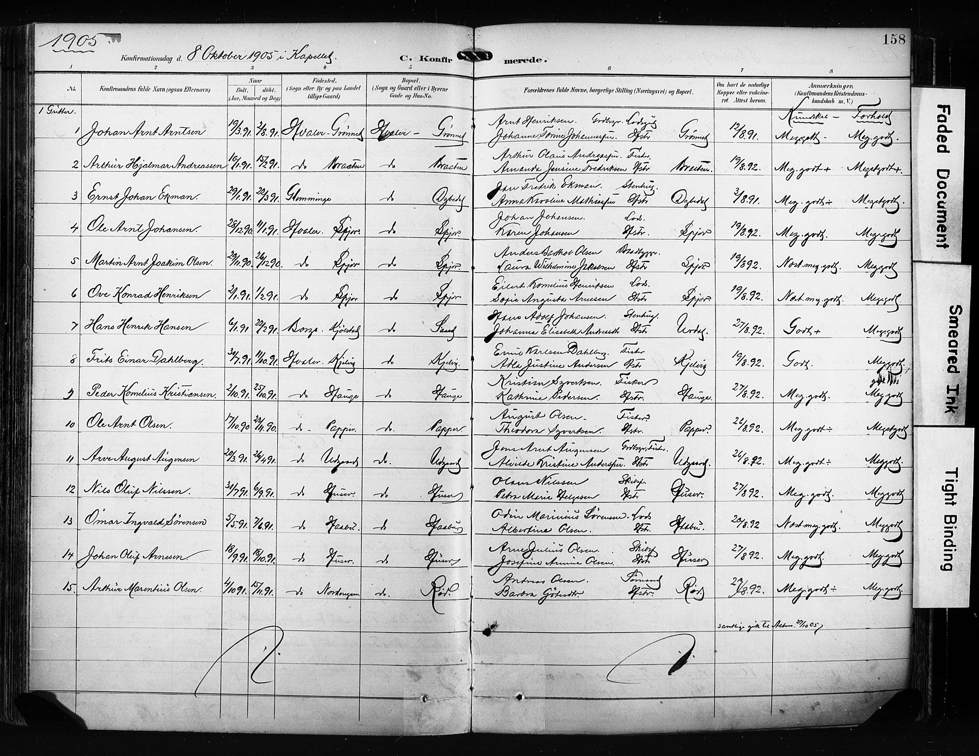 Hvaler prestekontor Kirkebøker, AV/SAO-A-2001/F/Fa/L0009: Parish register (official) no. I 9, 1895-1906, p. 158