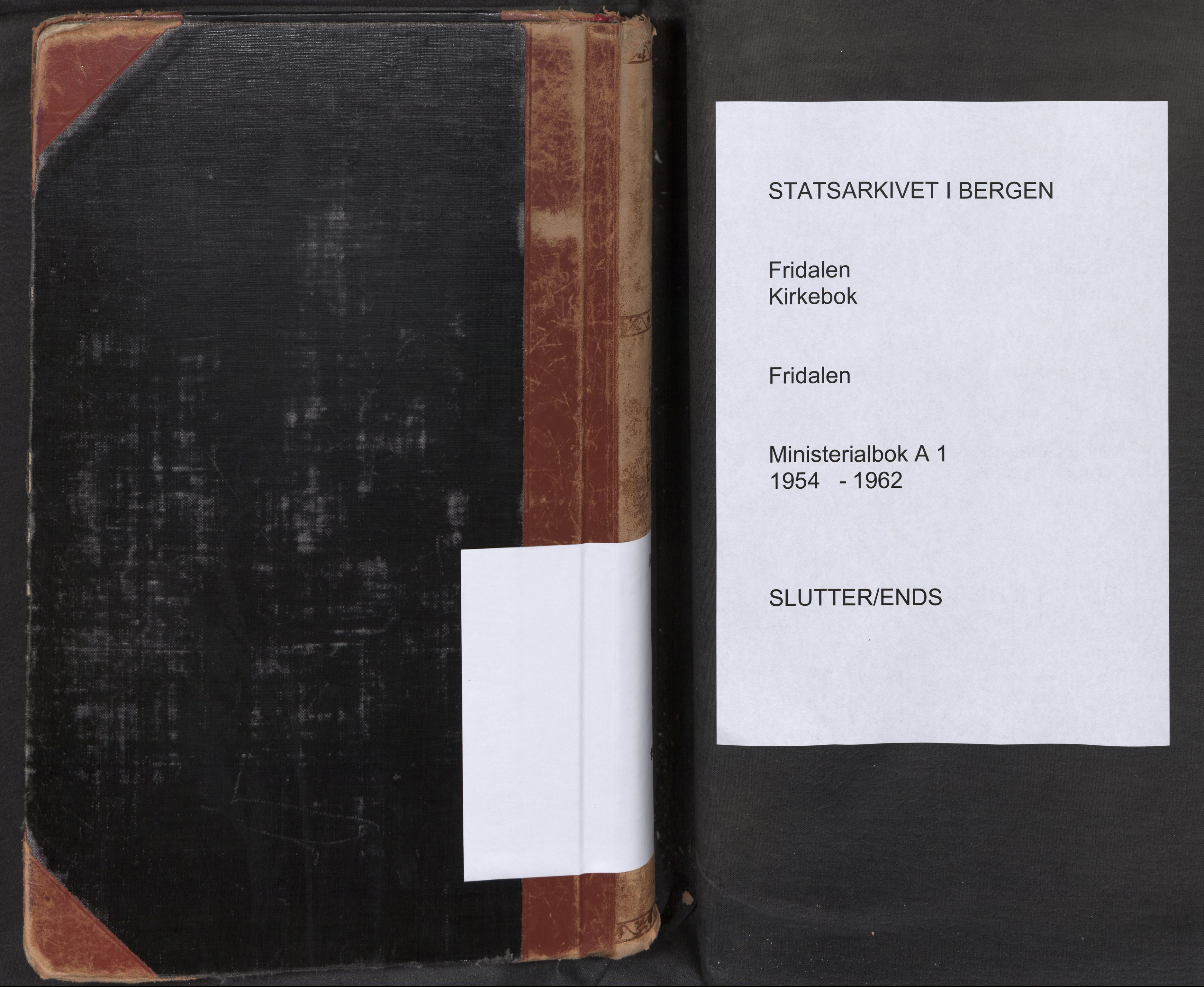Fridalen sokneprestembete, AV/SAB-A-99933: Parish register (official) no. A 1, 1954-1962