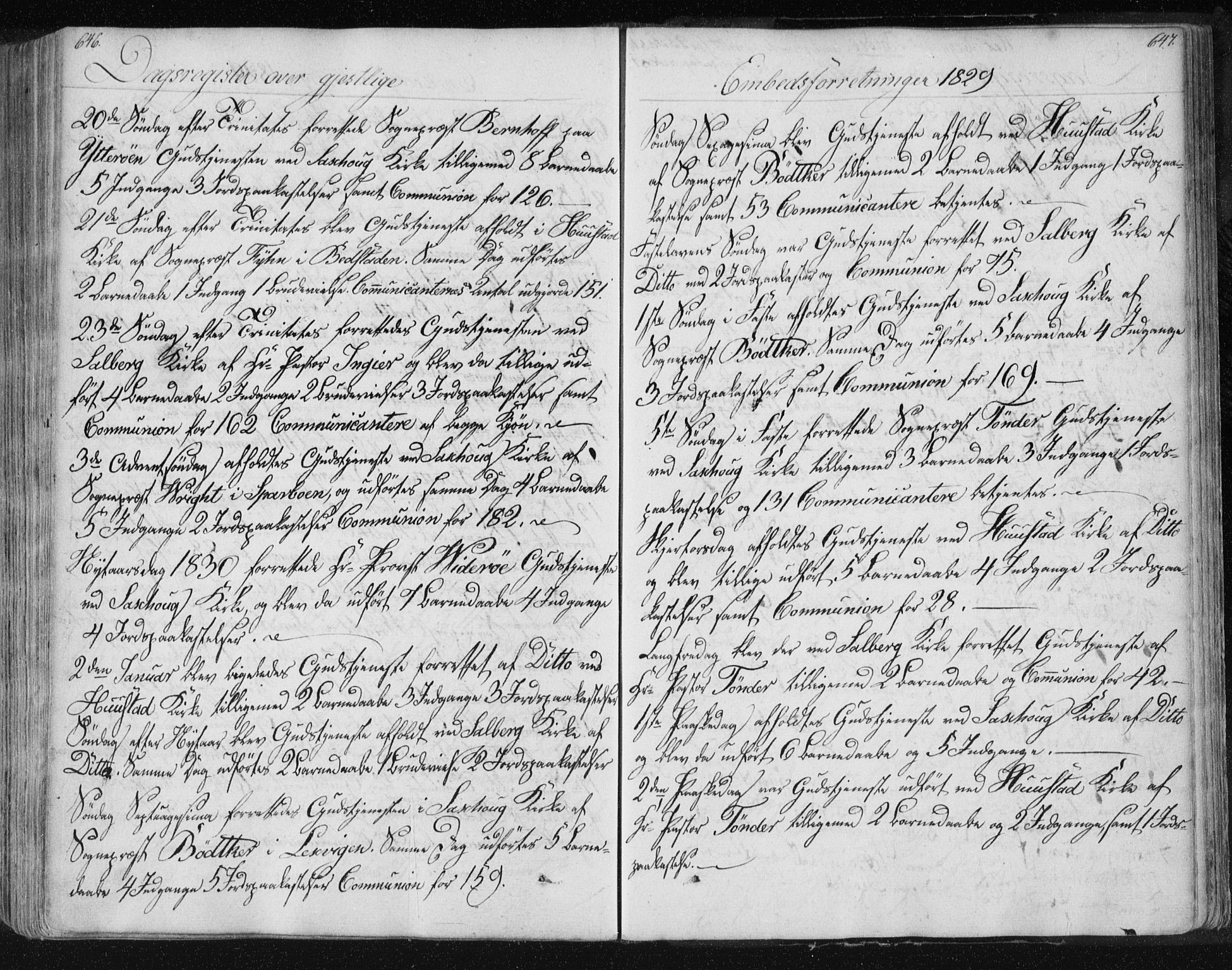 Ministerialprotokoller, klokkerbøker og fødselsregistre - Nord-Trøndelag, SAT/A-1458/730/L0276: Parish register (official) no. 730A05, 1822-1830, p. 646-647