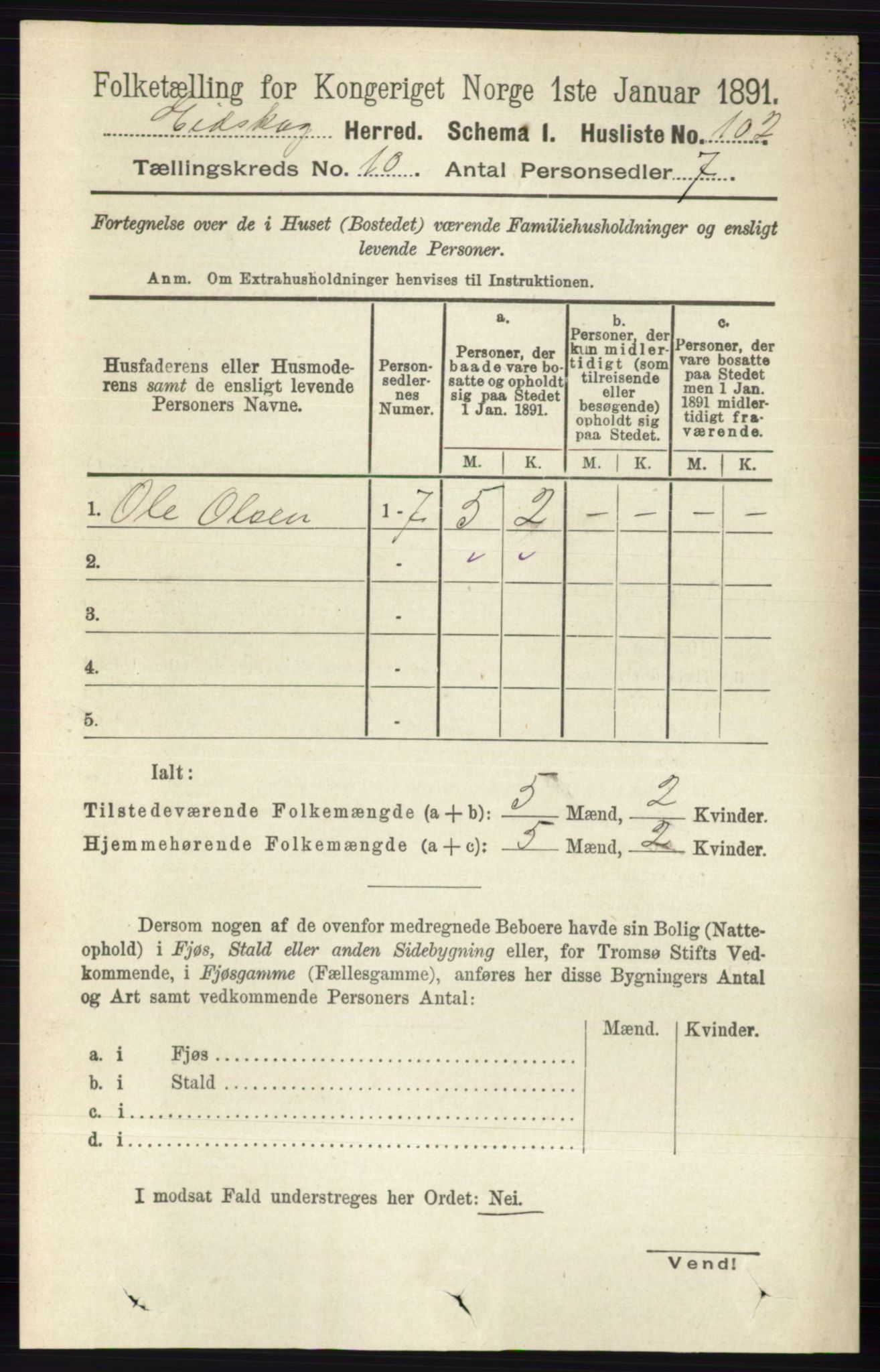 RA, 1891 census for 0420 Eidskog, 1891, p. 6117