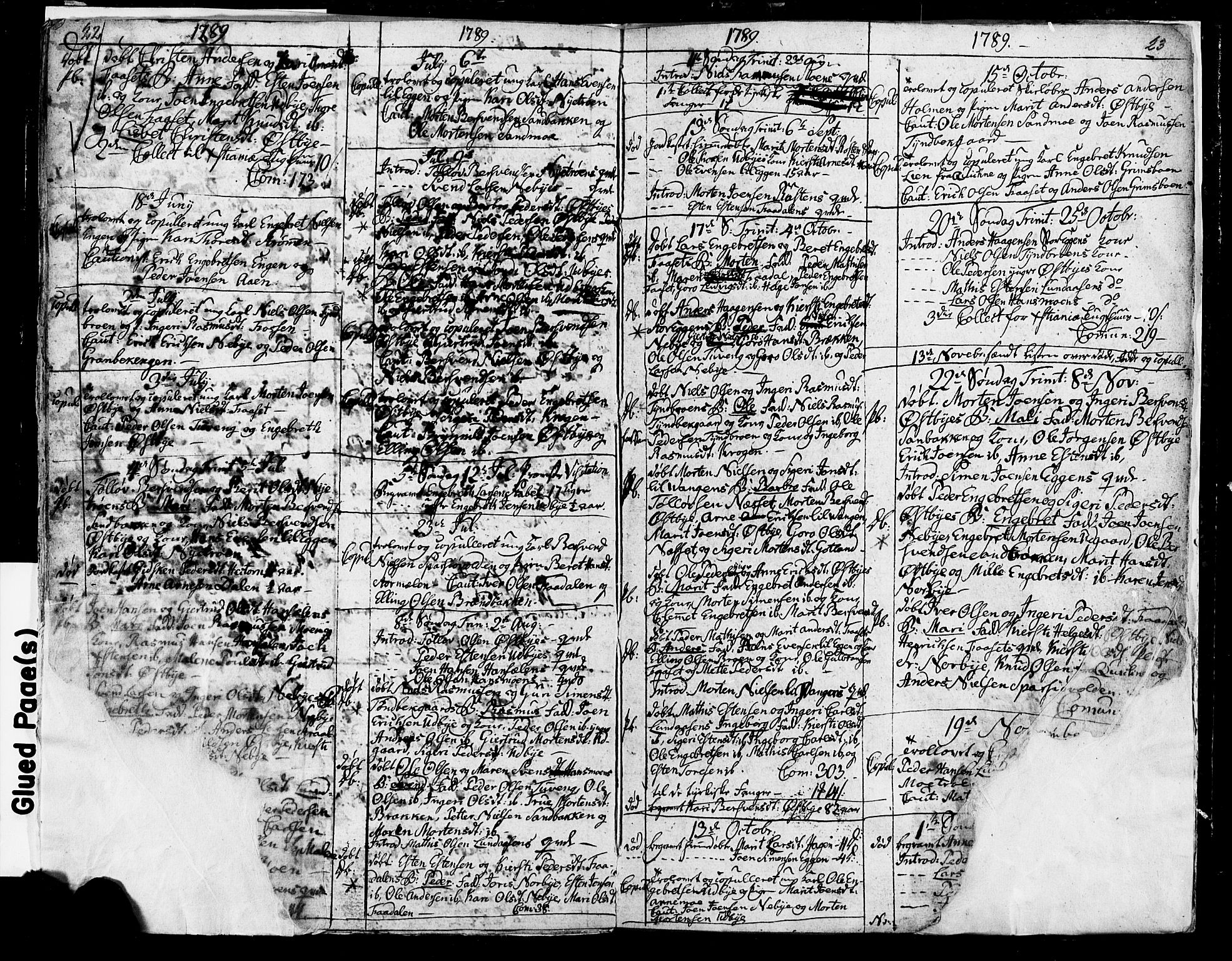 Tynset prestekontor, AV/SAH-PREST-058/H/Ha/Haa/L0013: Parish register (official) no. 13, 1784-1790, p. 22-23