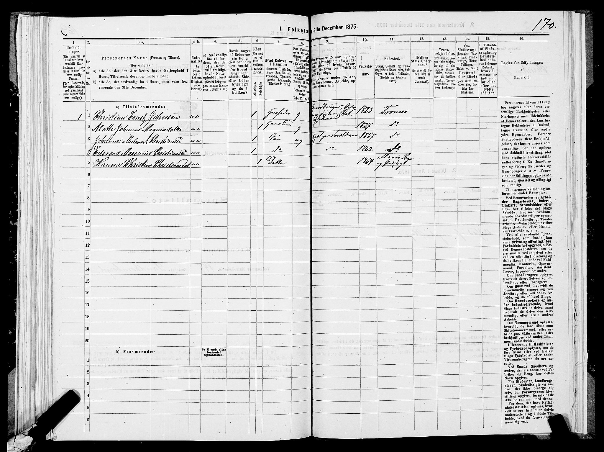 SATØ, 1875 census for 2018P Måsøy, 1875, p. 1170