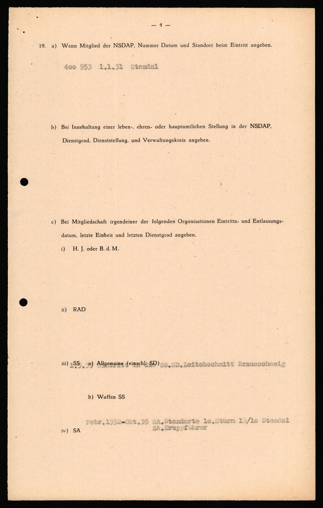 Forsvaret, Forsvarets overkommando II, RA/RAFA-3915/D/Db/L0029: CI Questionaires. Tyske okkupasjonsstyrker i Norge. Tyskere., 1945-1946, p. 182