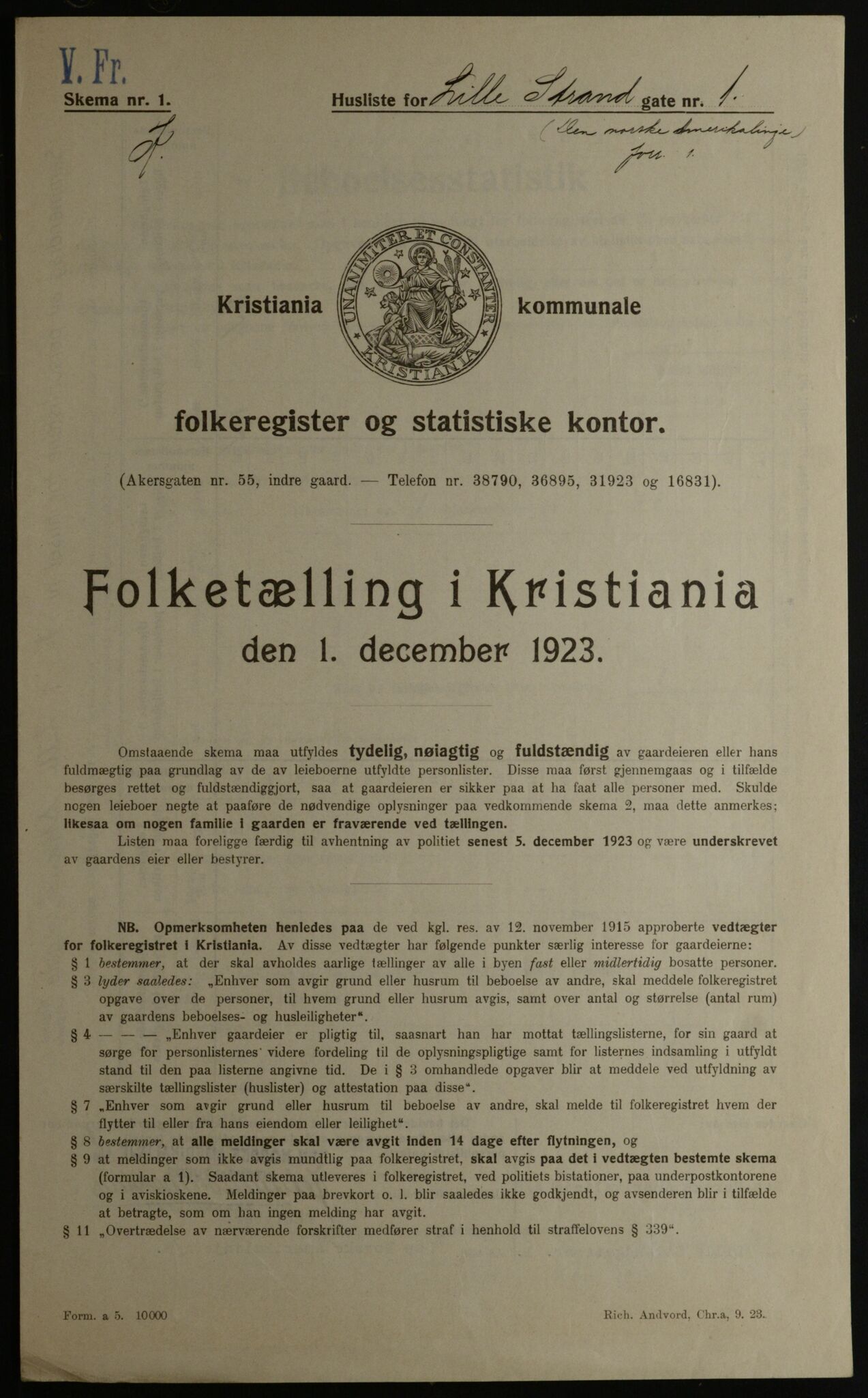 OBA, Municipal Census 1923 for Kristiania, 1923, p. 114829