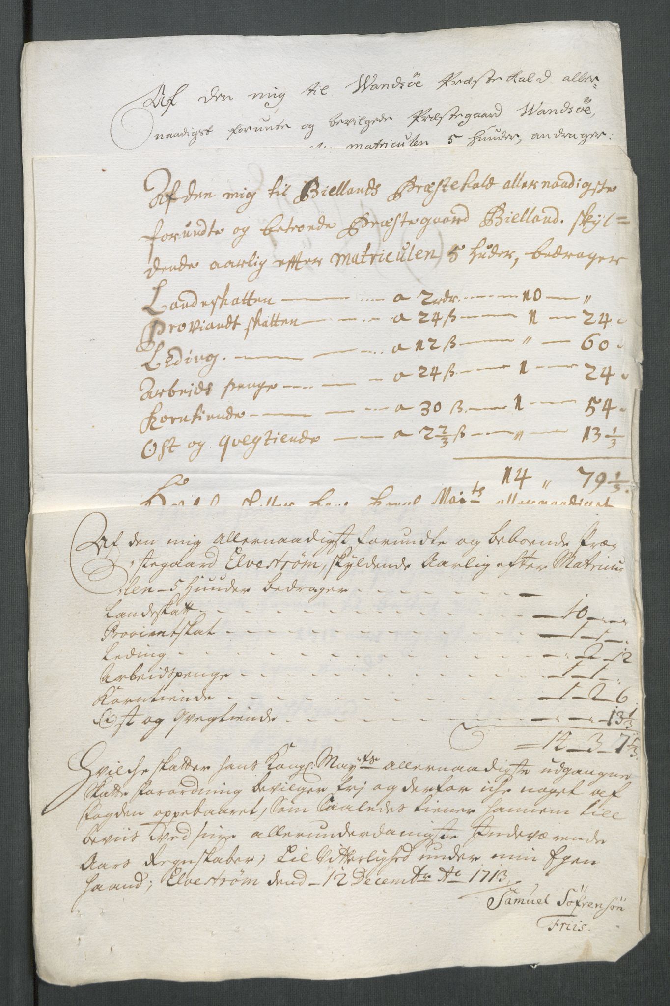 Rentekammeret inntil 1814, Reviderte regnskaper, Fogderegnskap, AV/RA-EA-4092/R43/L2556: Fogderegnskap Lista og Mandal, 1713, p. 424