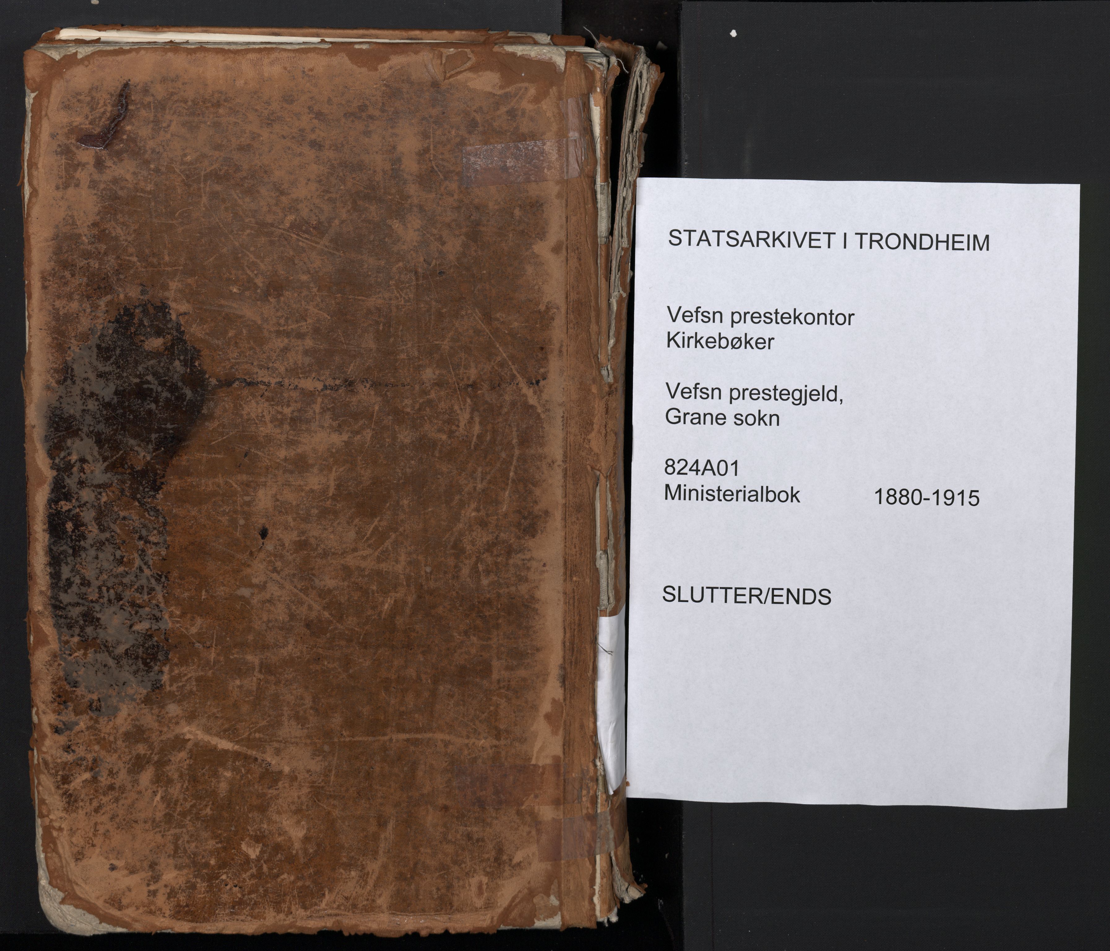 Ministerialprotokoller, klokkerbøker og fødselsregistre - Nordland, AV/SAT-A-1459/824/L0338: Parish register (official) no. 824A01, 1880-1915