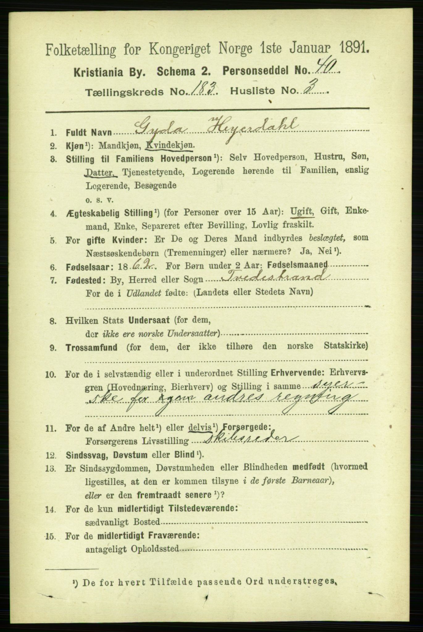 RA, 1891 census for 0301 Kristiania, 1891, p. 109391