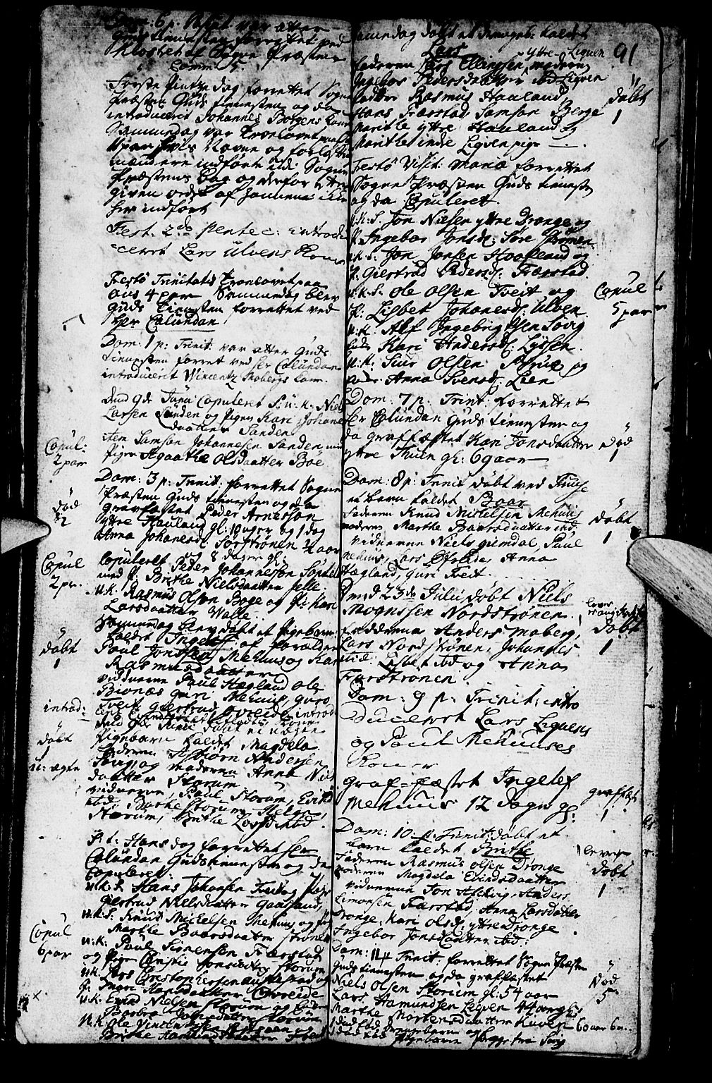 Os sokneprestembete, SAB/A-99929: Parish register (official) no. A 2, 1723-1758, p. 91