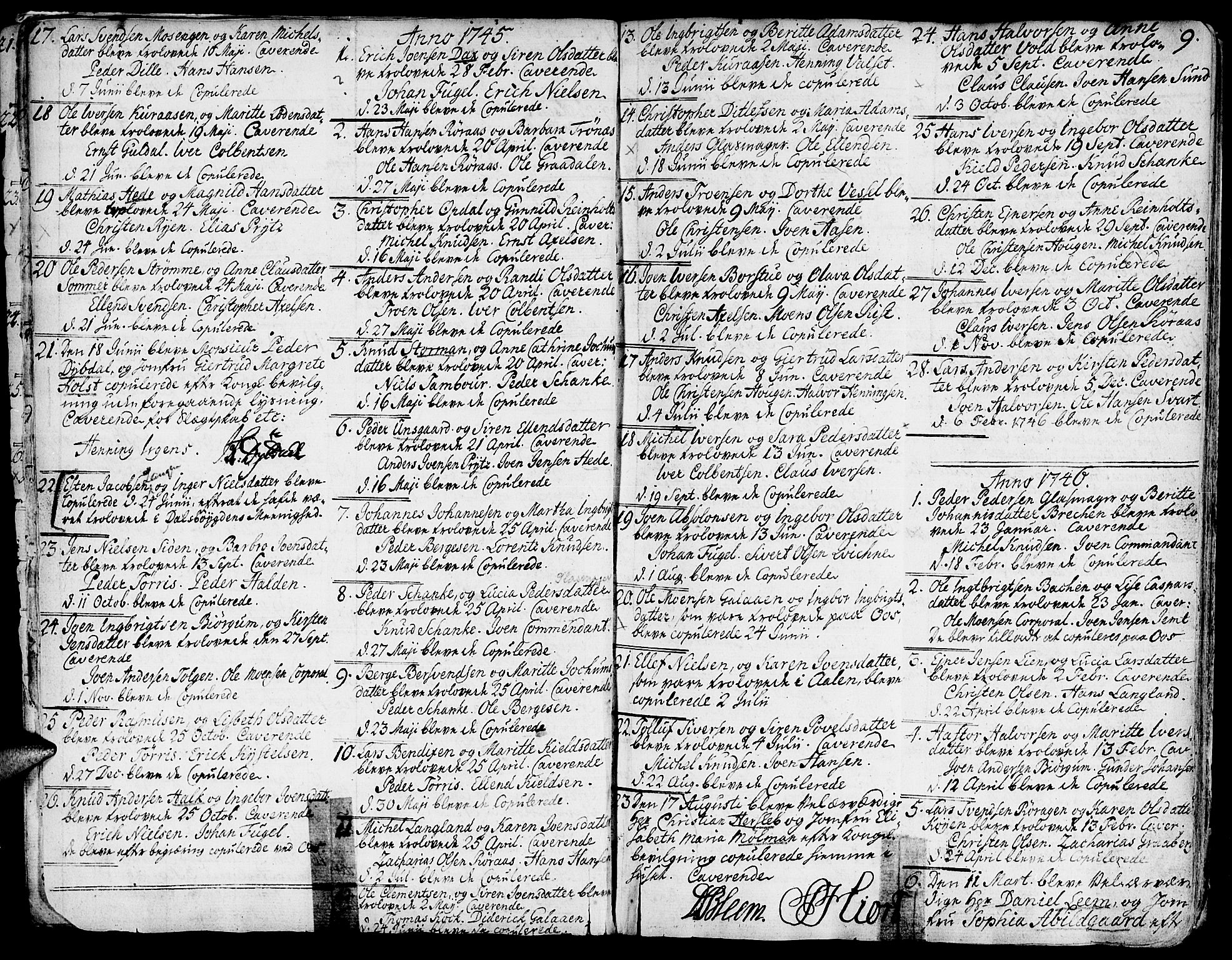 Ministerialprotokoller, klokkerbøker og fødselsregistre - Sør-Trøndelag, SAT/A-1456/681/L0925: Parish register (official) no. 681A03, 1727-1766, p. 9