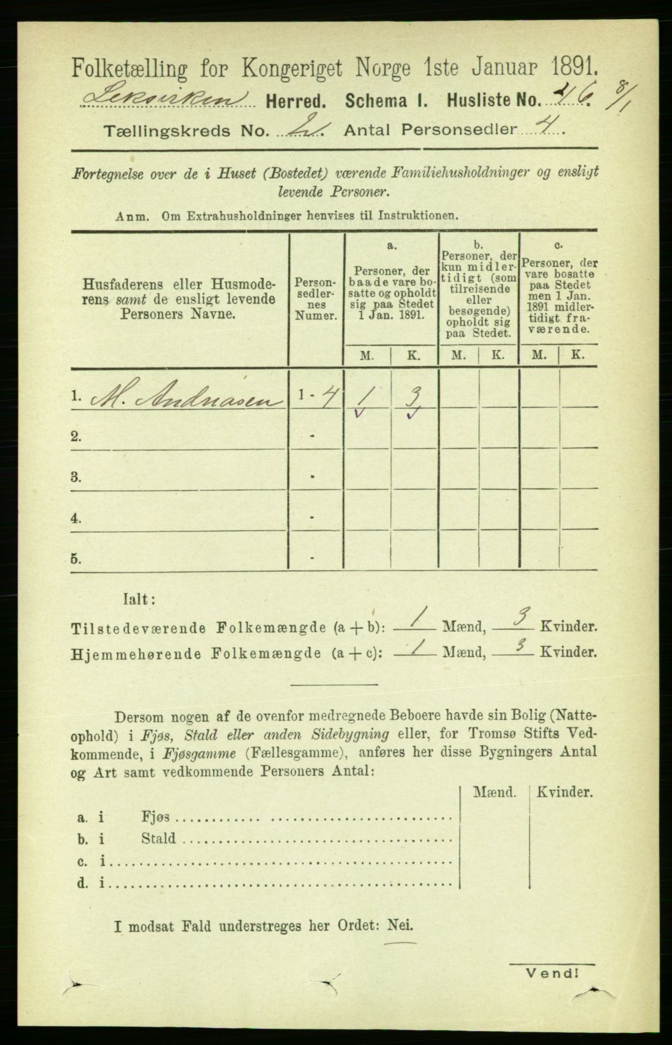RA, 1891 census for 1718 Leksvik, 1891, p. 645