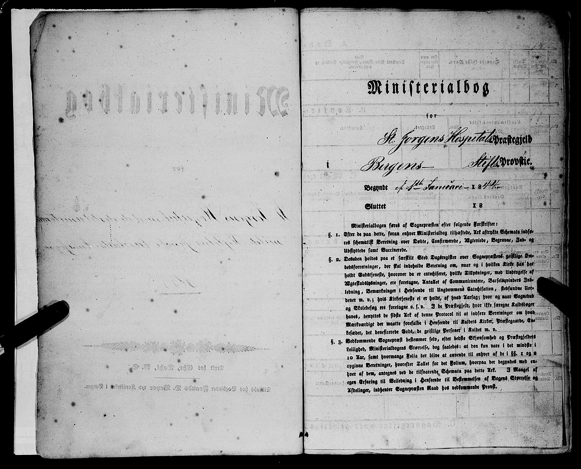 St. Jørgens hospital og Årstad sokneprestembete, AV/SAB-A-99934: Parish register (official) no. A 4, 1844-1863