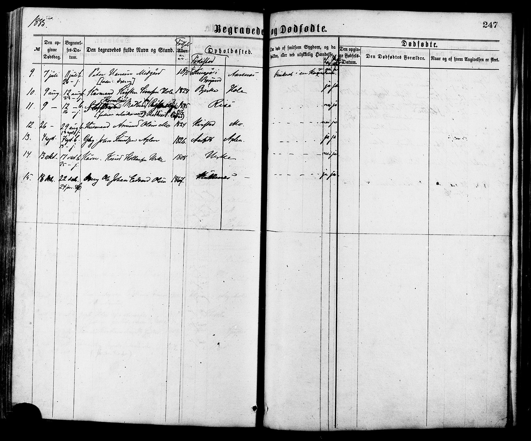 Ministerialprotokoller, klokkerbøker og fødselsregistre - Møre og Romsdal, SAT/A-1454/515/L0210: Parish register (official) no. 515A06, 1868-1885, p. 247