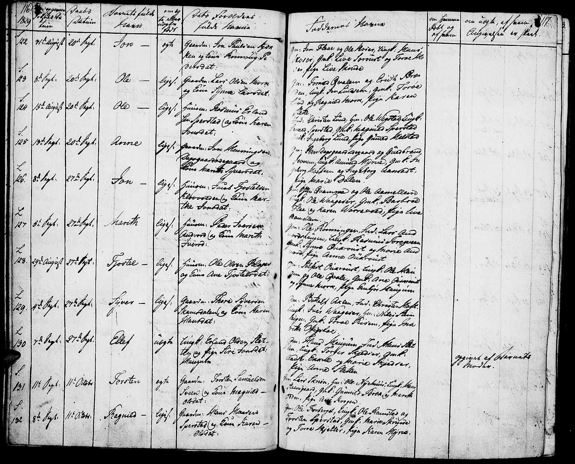 Lom prestekontor, AV/SAH-PREST-070/K/L0005: Parish register (official) no. 5, 1825-1837, p. 116-117