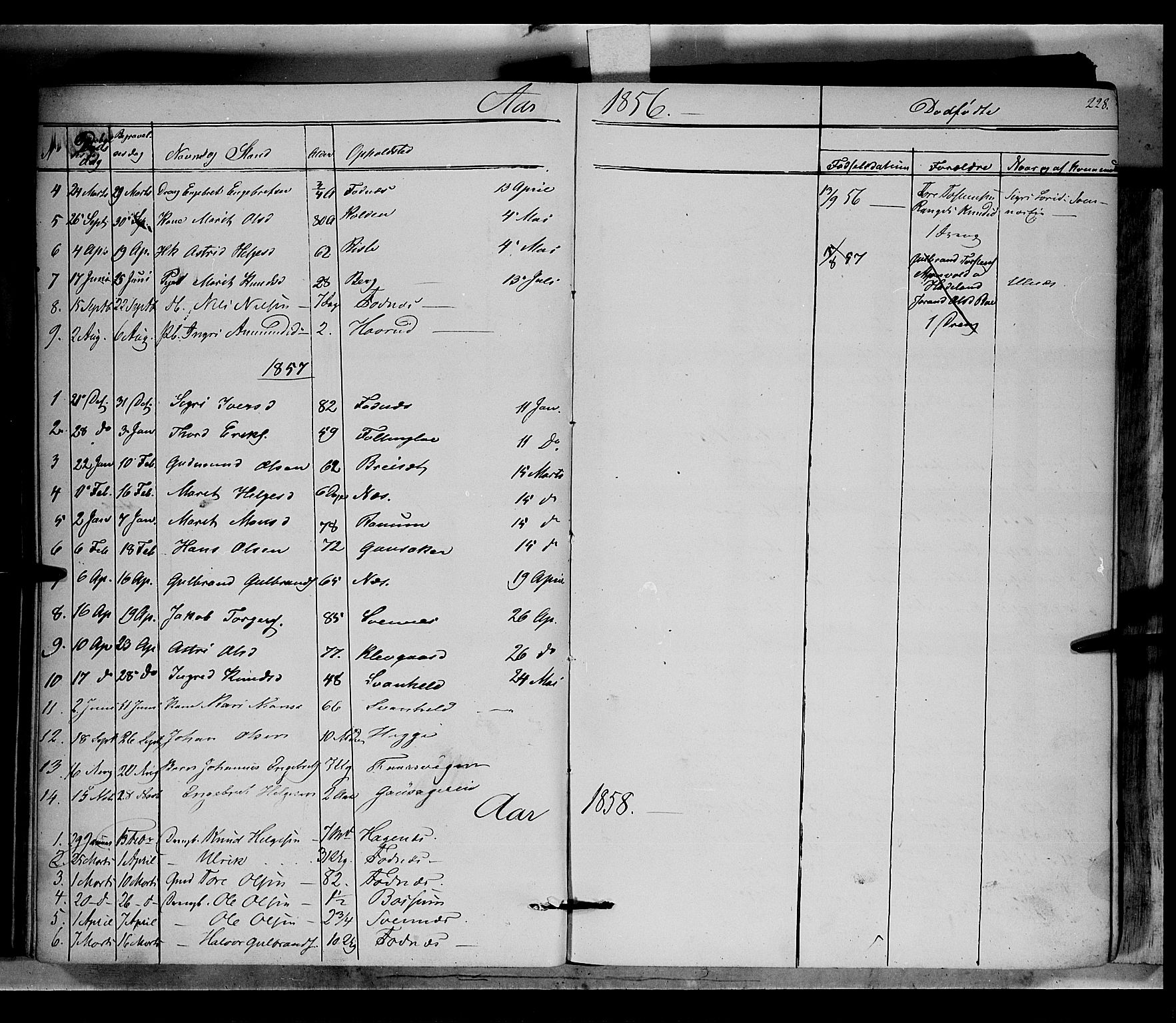 Nord-Aurdal prestekontor, SAH/PREST-132/H/Ha/Haa/L0005: Parish register (official) no. 5, 1842-1863, p. 228