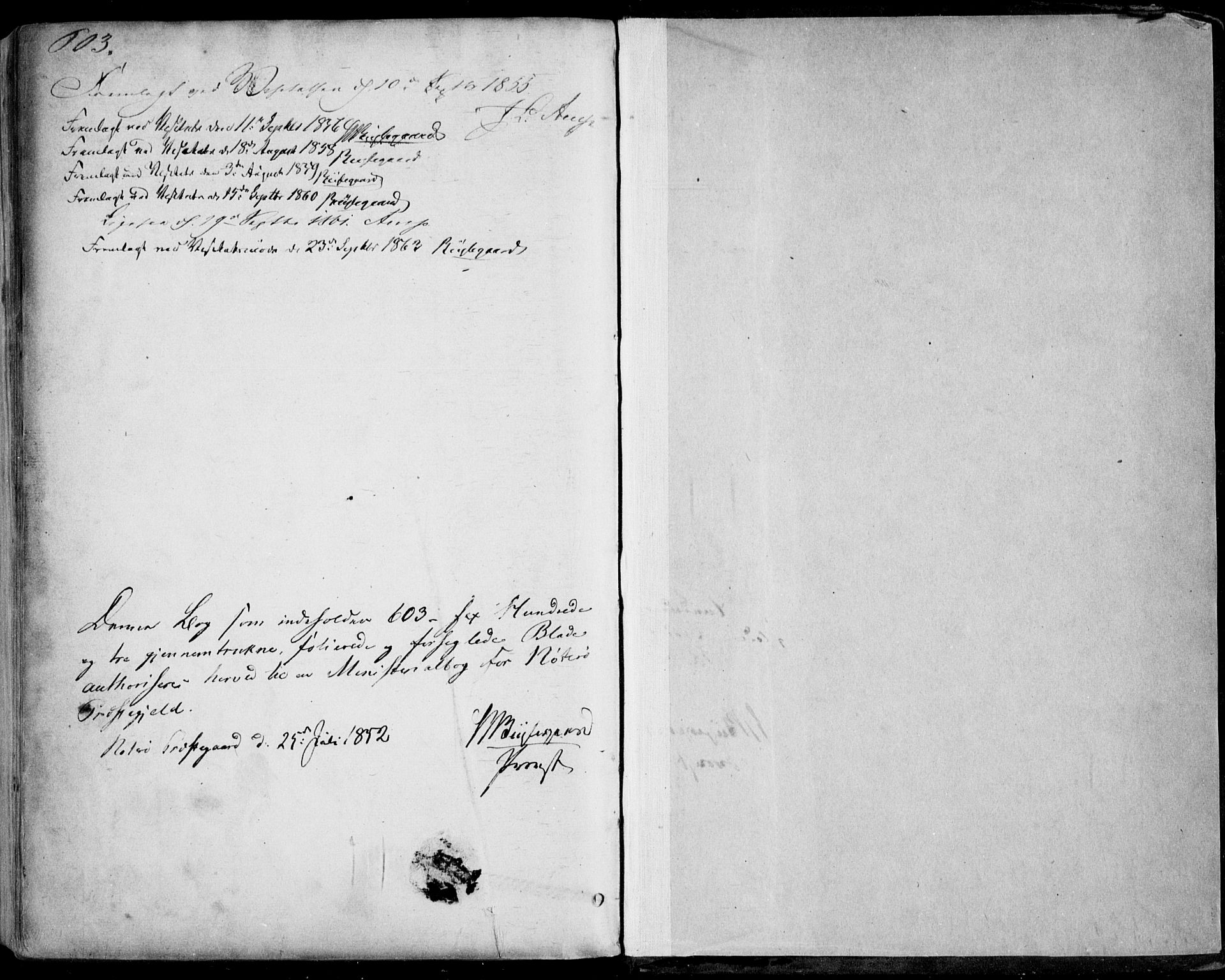 Nøtterøy kirkebøker, AV/SAKO-A-354/F/Fa/L0006: Parish register (official) no. I 6, 1852-1864, p. 603