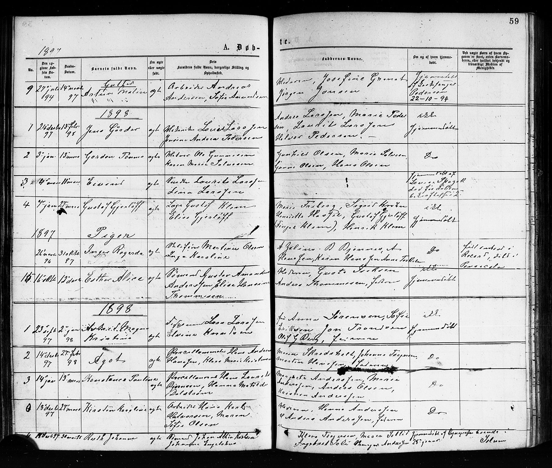 Porsgrunn kirkebøker , SAKO/A-104/G/Ga/L0003: Parish register (copy) no. I 3, 1877-1915, p. 59