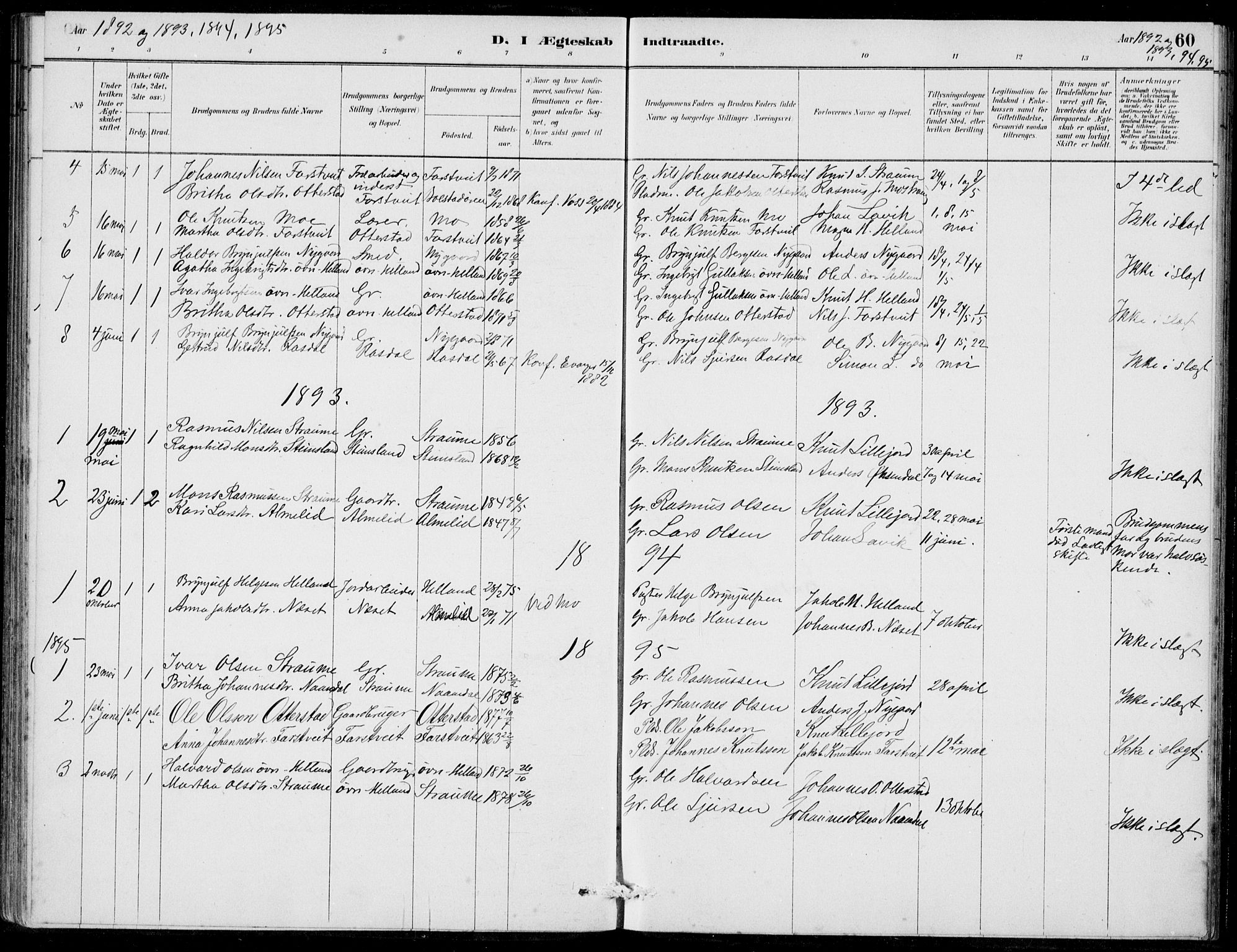 Hosanger sokneprestembete, SAB/A-75801/H/Haa: Parish register (official) no. C  1, 1880-1900, p. 60