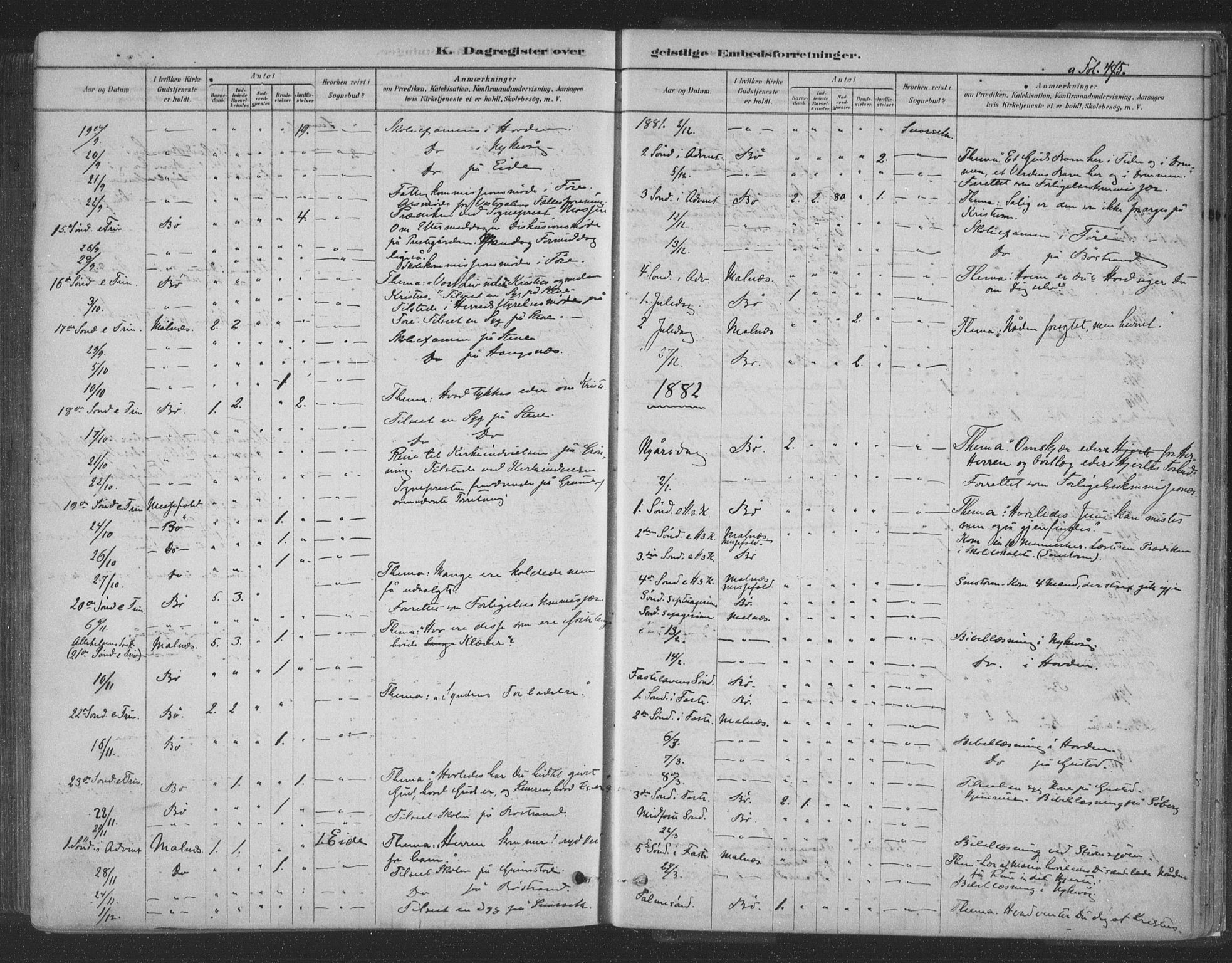 Ministerialprotokoller, klokkerbøker og fødselsregistre - Nordland, AV/SAT-A-1459/891/L1302: Parish register (official) no. 891A07, 1878-1895, p. 475