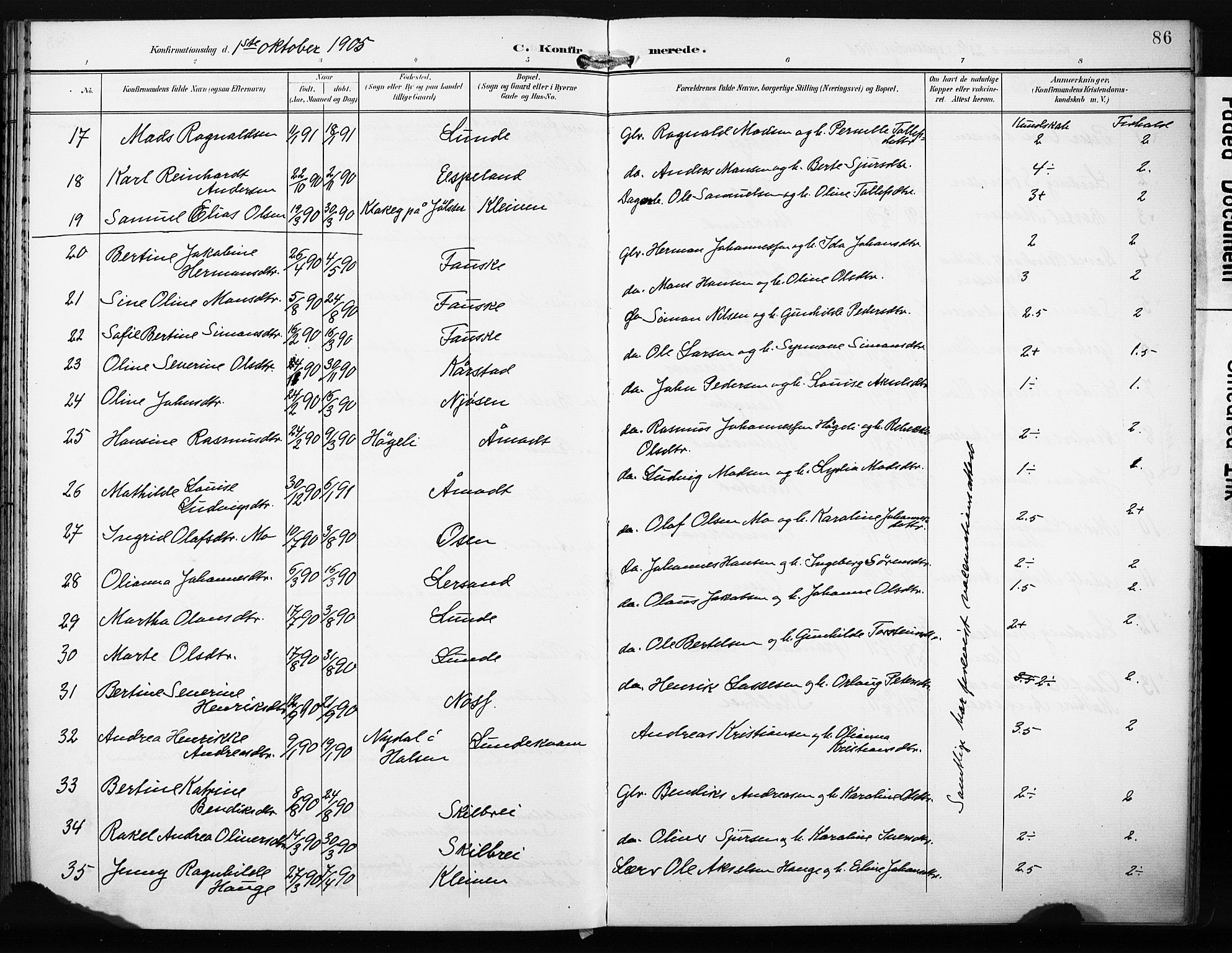 Gaular sokneprestembete, AV/SAB-A-80001/H/Haa: Parish register (official) no. C 2, 1898-1910, p. 86