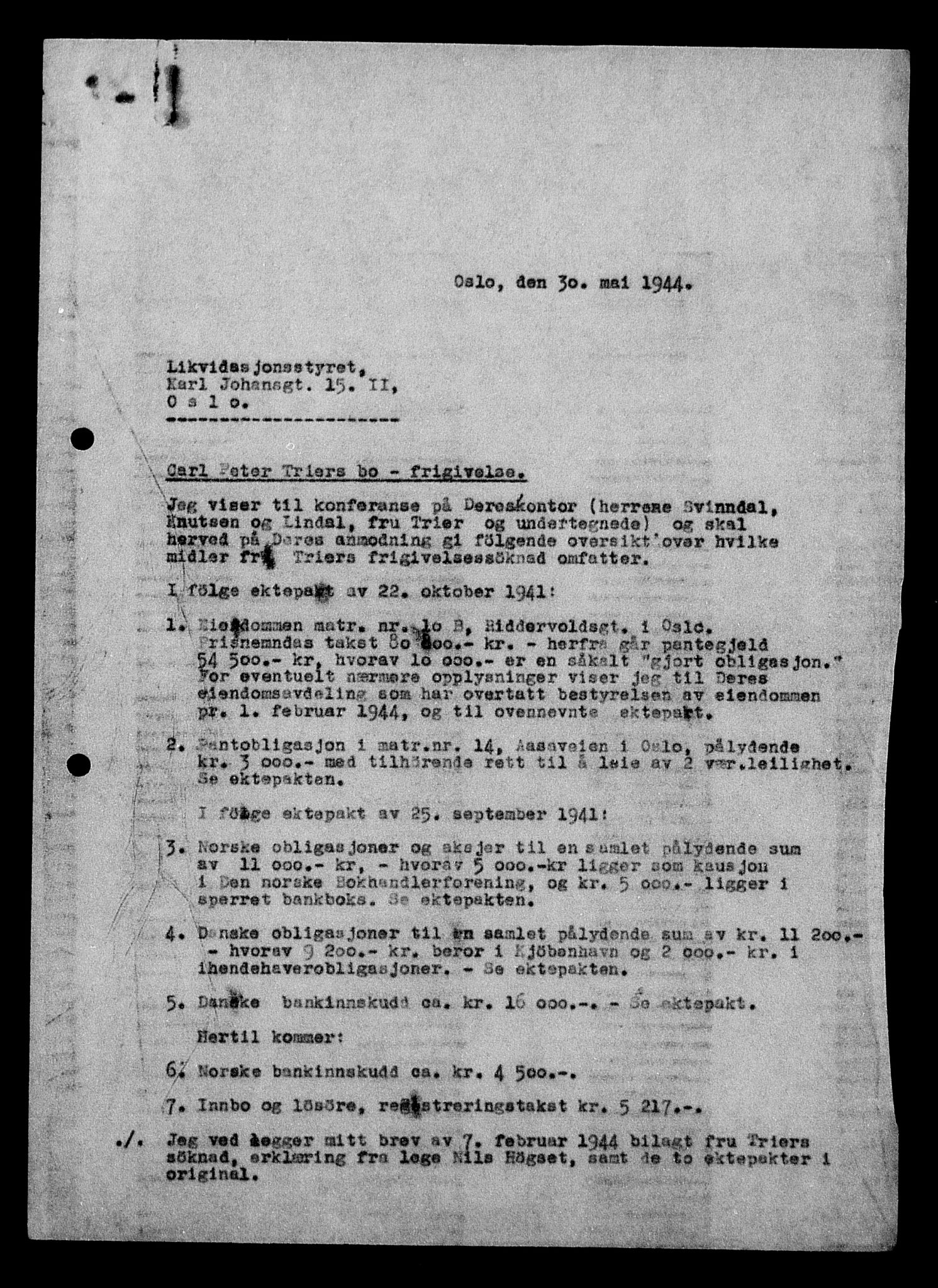 Justisdepartementet, Tilbakeføringskontoret for inndratte formuer, AV/RA-S-1564/H/Hc/Hcc/L0984: --, 1945-1947, p. 410